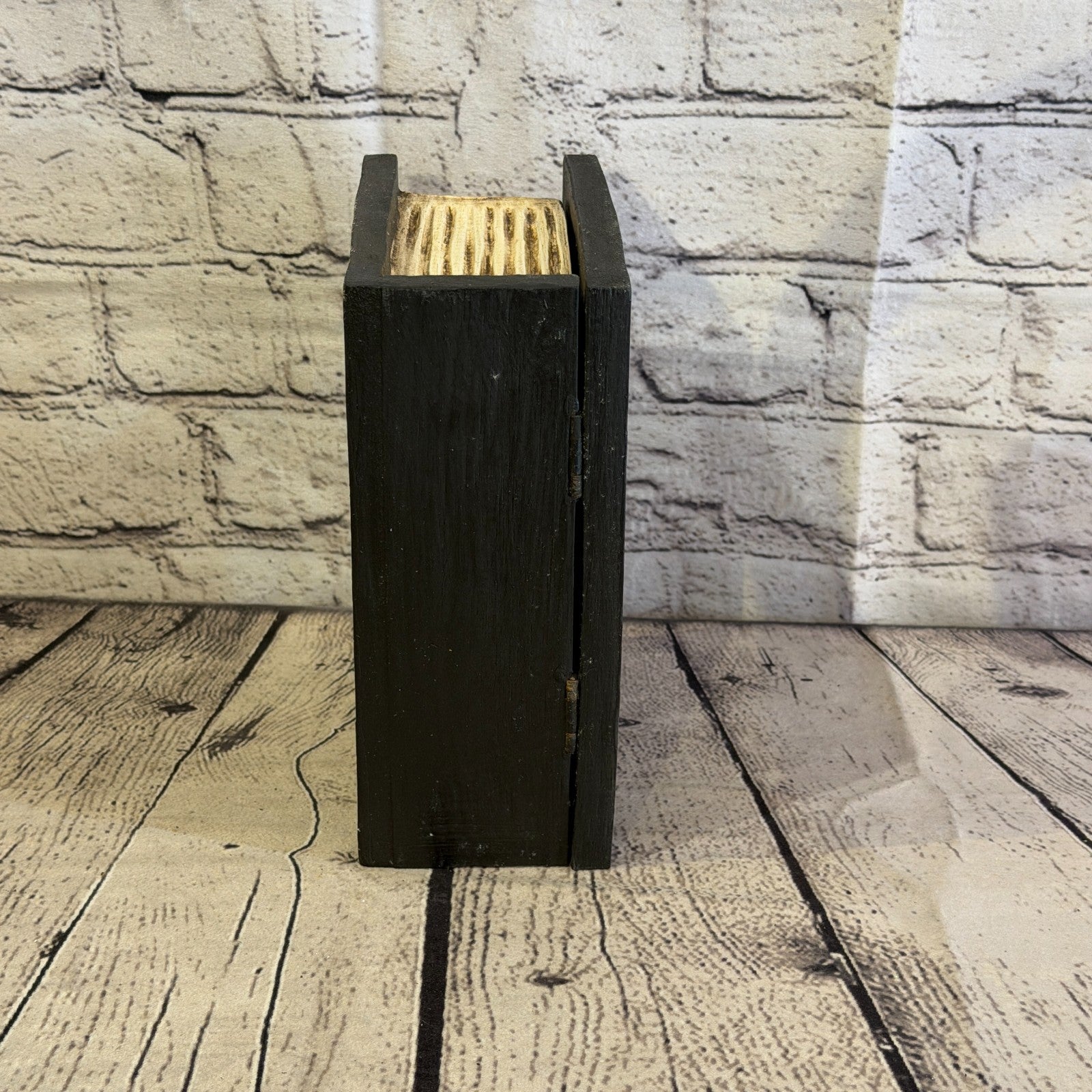 20cm x 12cm x 8cm Book Wood Gothic Pentagram Skull Coffin Jewellery Trinket Box3