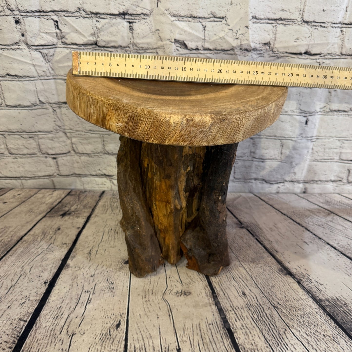 30cm x 25cm Wooden Coffee Root Sculpture Garden Teak Root Ornament Carved No 166