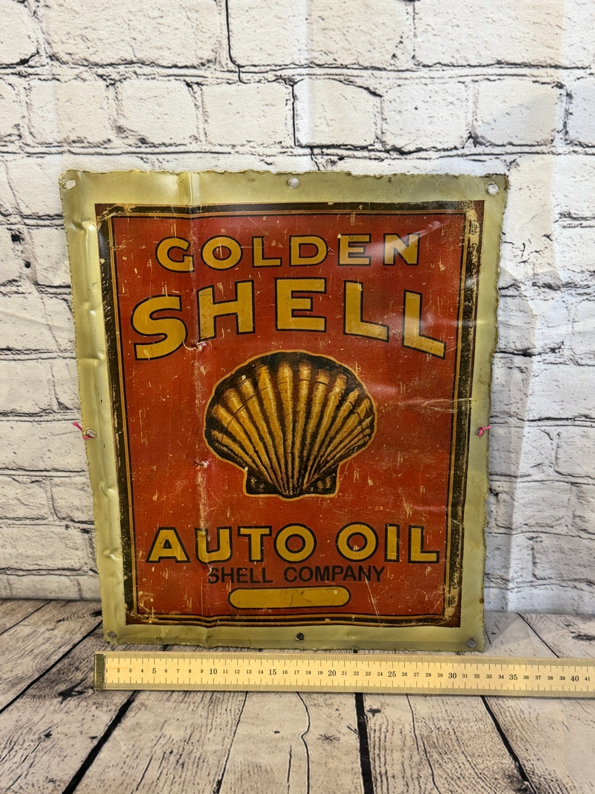 Shell Gas Oil Poster Advert Wall Plaque 42cm x 36cm Vintage Retro Tin Sign2