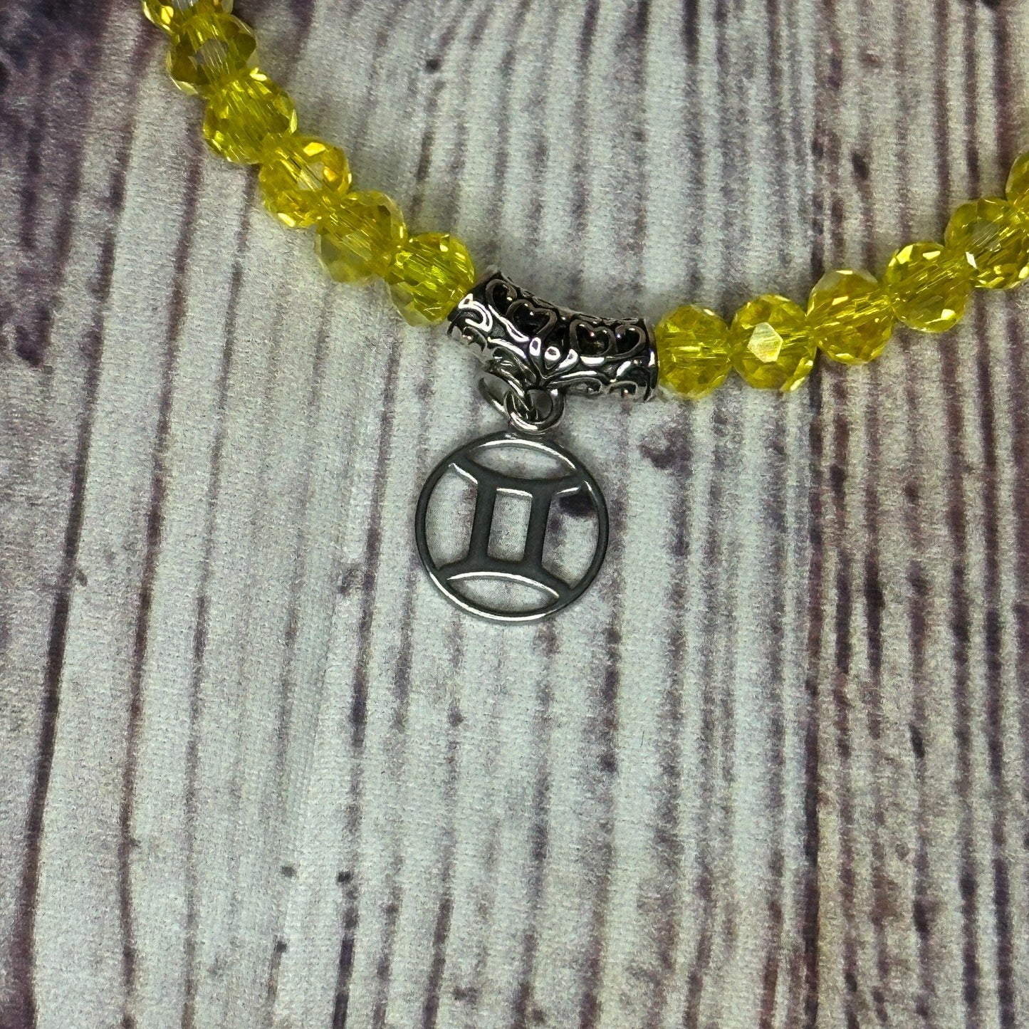 Gemini Yellow Zodiac Constellation Sign Bracelet Bangles Women Men Bracelet3