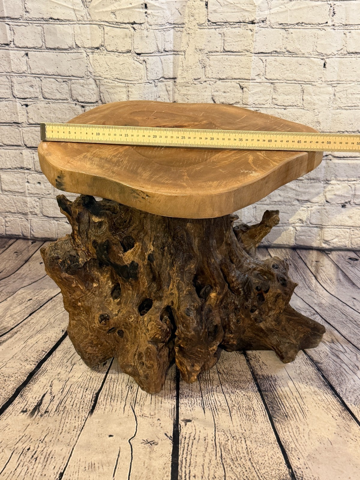 50cm x 50cm Single Wooden Coffee Root Sculpture Garden Teak Root Ornament Carved5