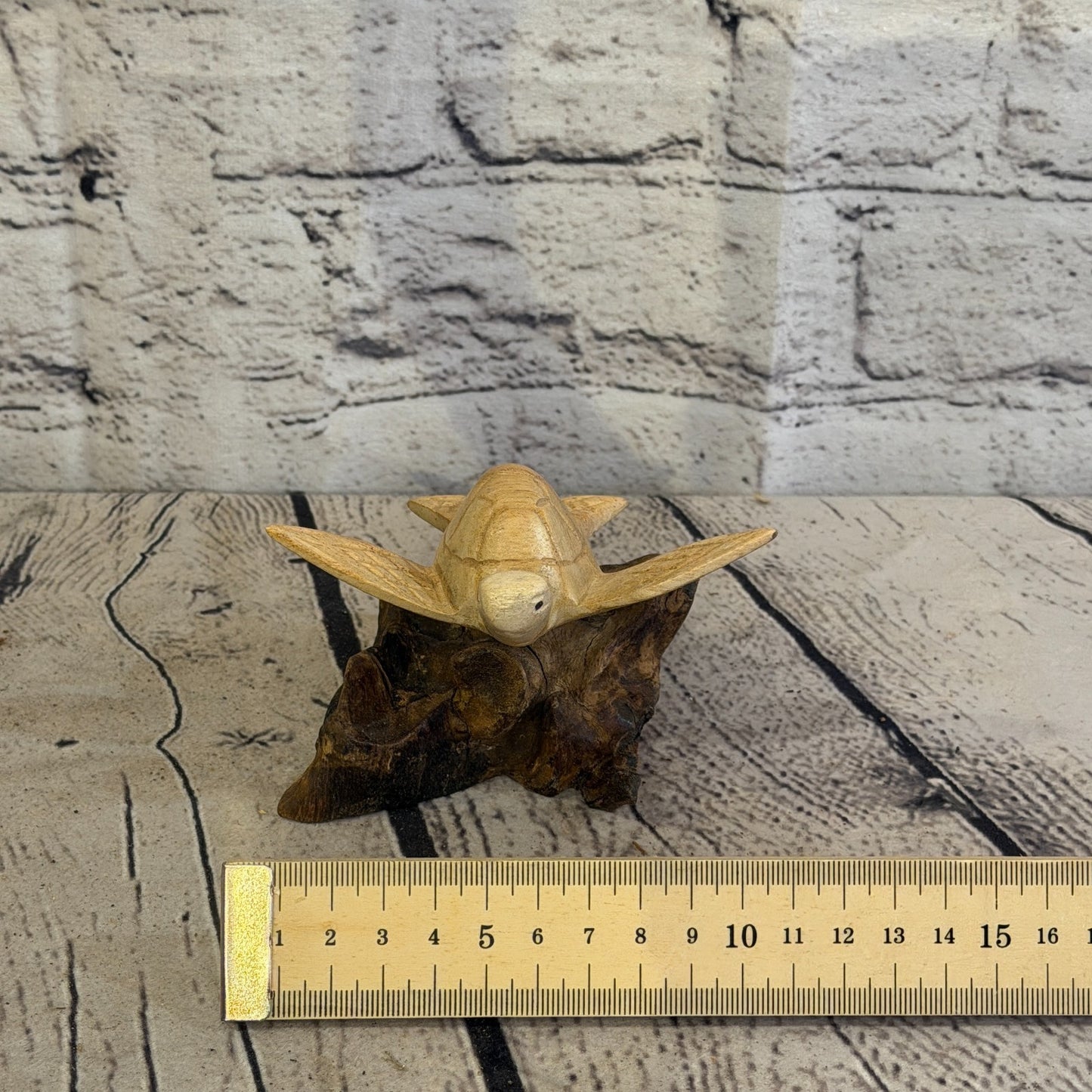 10cm Single Turtle Mushroom Parasite Ornament Natural Carving Fairtrade Wooden6