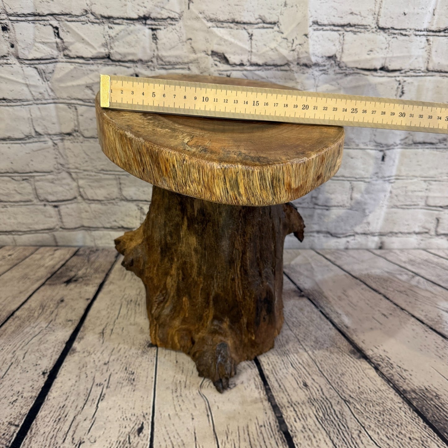 30cm x 25cm Wooden Coffee Root Sculpture Garden Teak Root Ornament Carved No 197