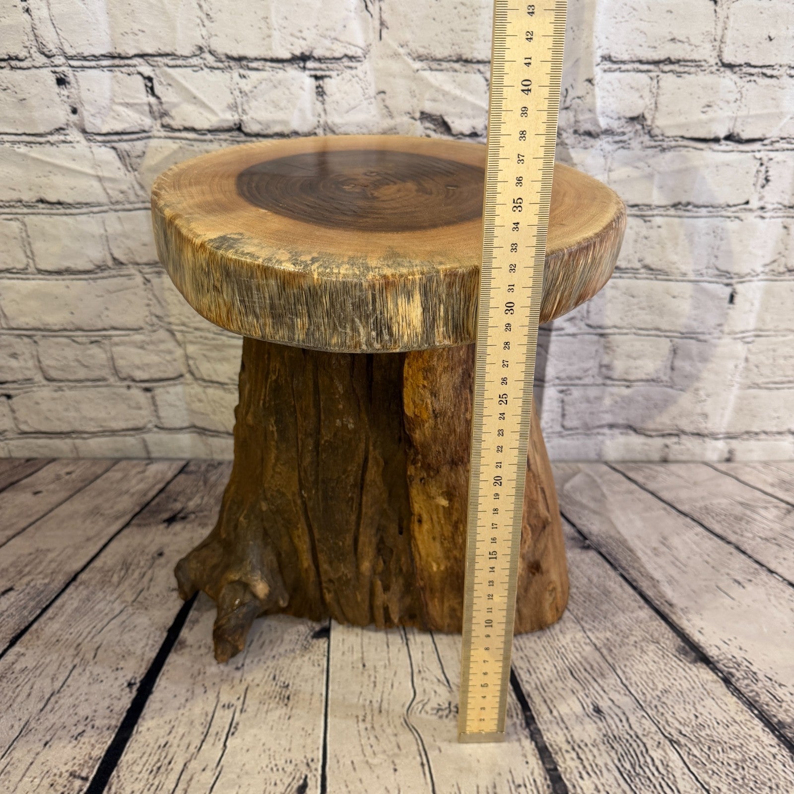30cm x 25cm Wooden Coffee Root Sculpture Garden Teak Root Ornament Carved No 24