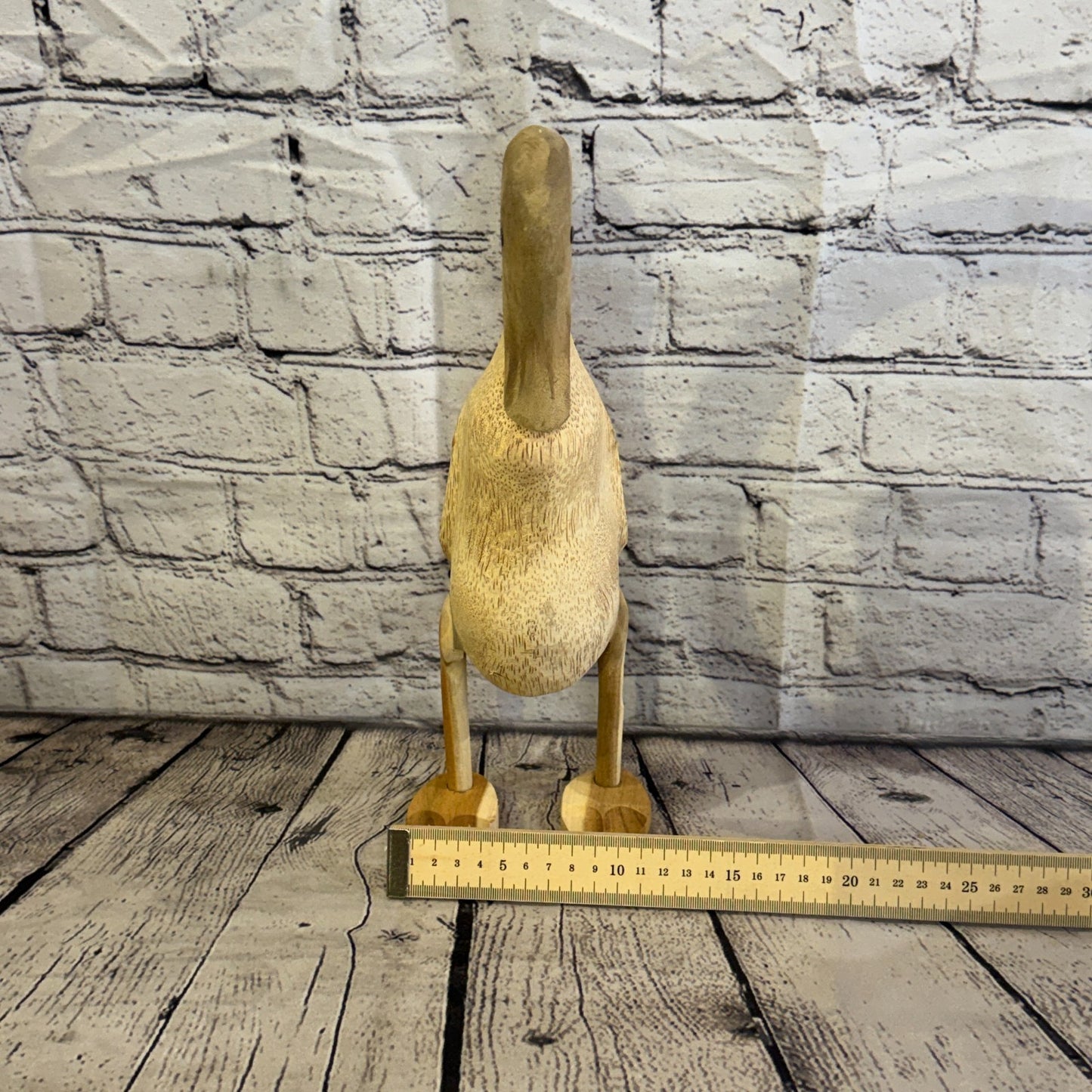 Swan Neck 30cm Tall Wooden Smooth Duckling Baby Duck Bamboo Root Fairtrade8