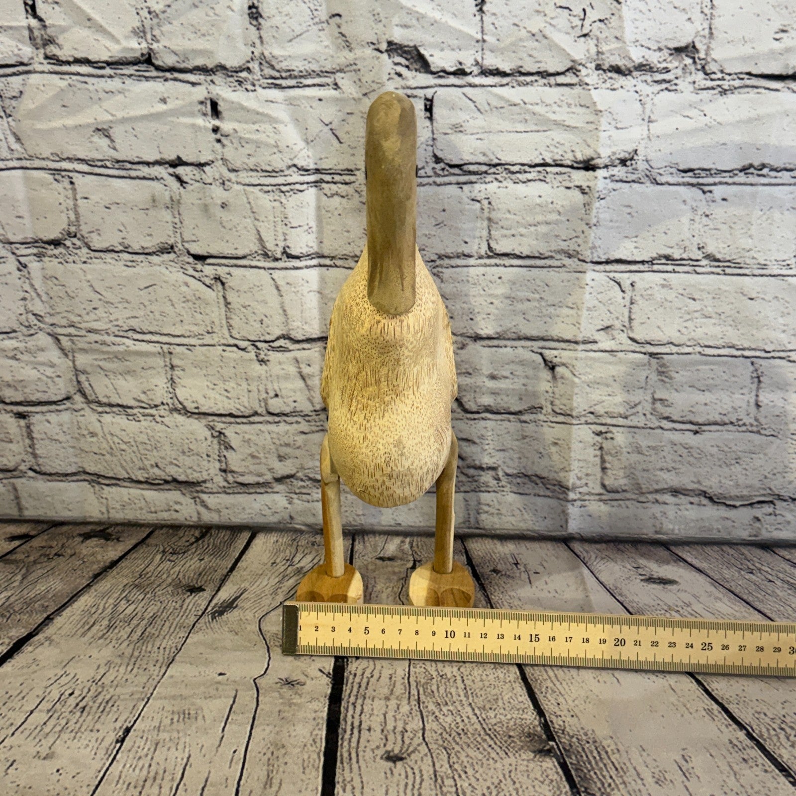 Swan Neck 30cm Tall Wooden Smooth Duckling Baby Duck Bamboo Root Fairtrade8