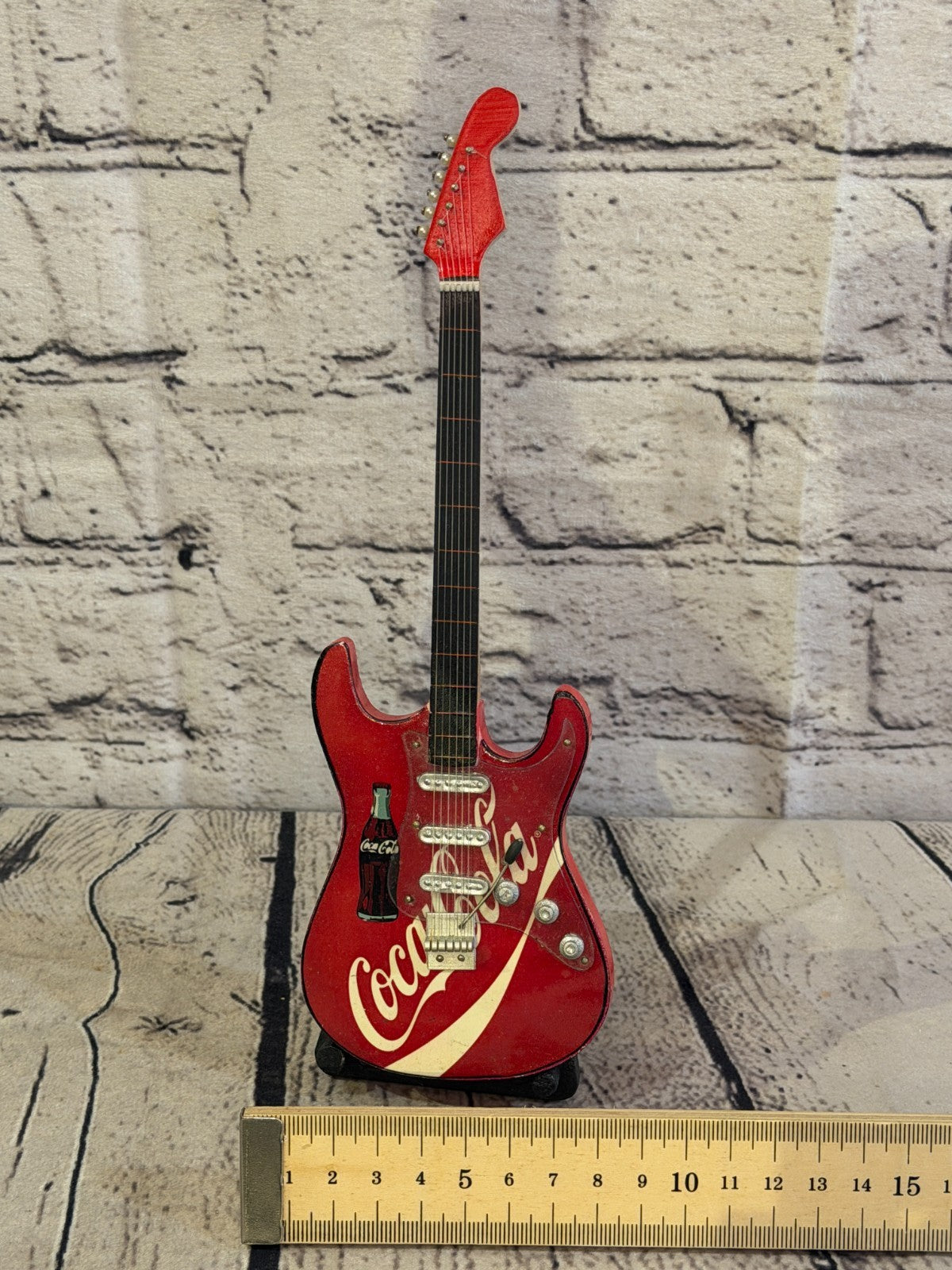 Miniature 25cm Guitar Coke Cola Guitar on Stand Band Gift Display6
