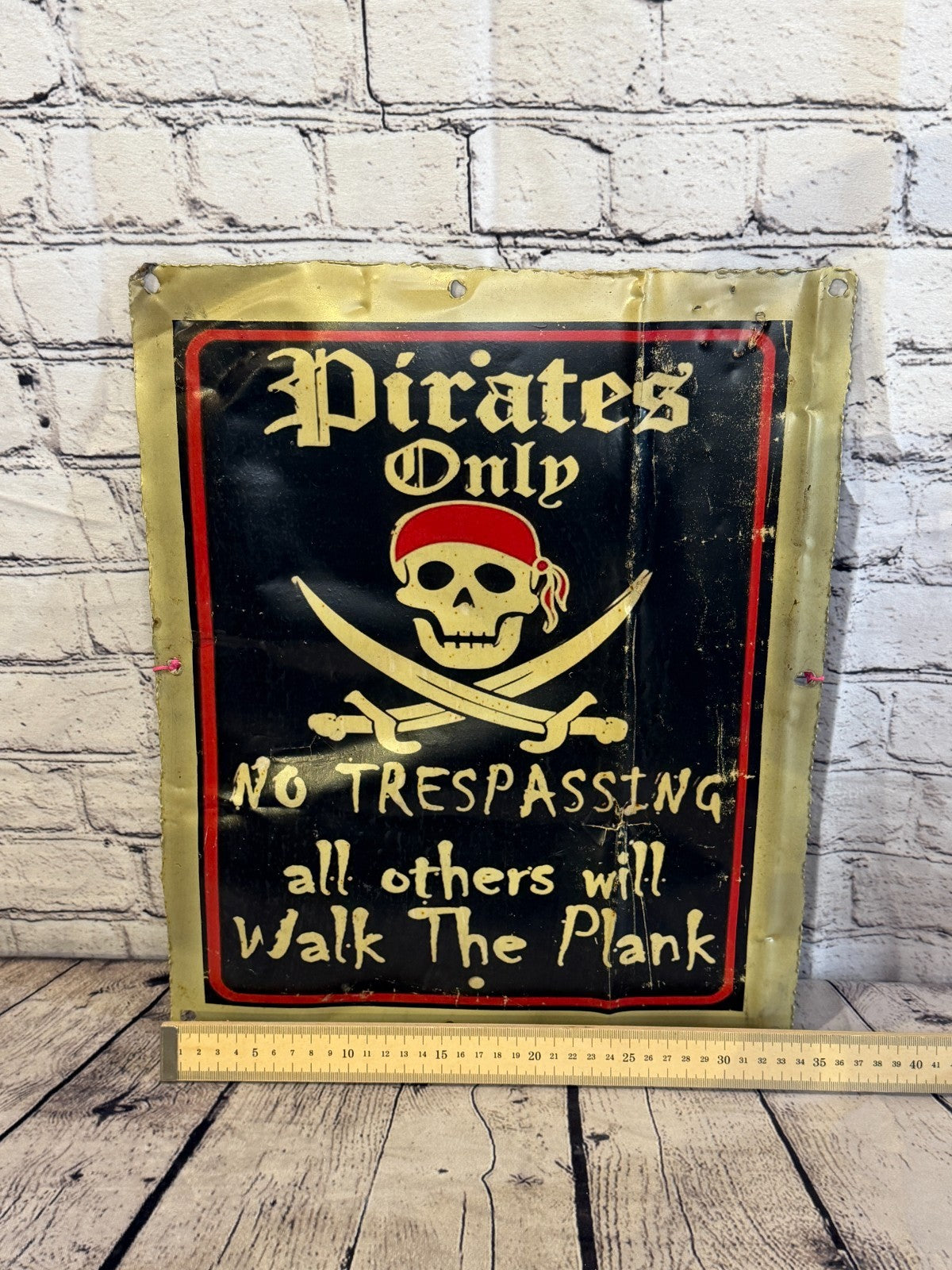 Pirates Only Poster Advert Wall Plaque 42cm x 36cm Vintage Retro Tin Sign5