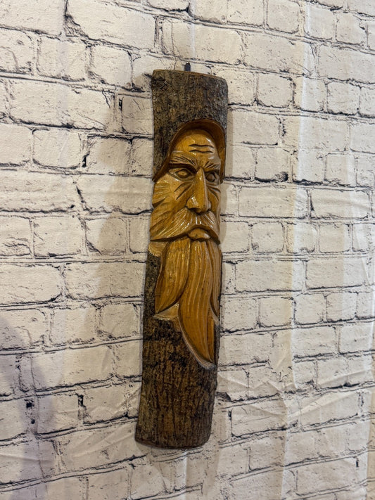 Forest Man Of The Woods 50cm Hand Carved Wizard Tree Trunk Wood Fairtrade0