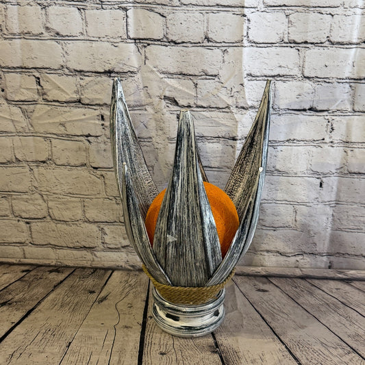 Orange Light Silver Natural 40cm Tall Leaf Lamp Twist LED UK Mains Plug Desig 110