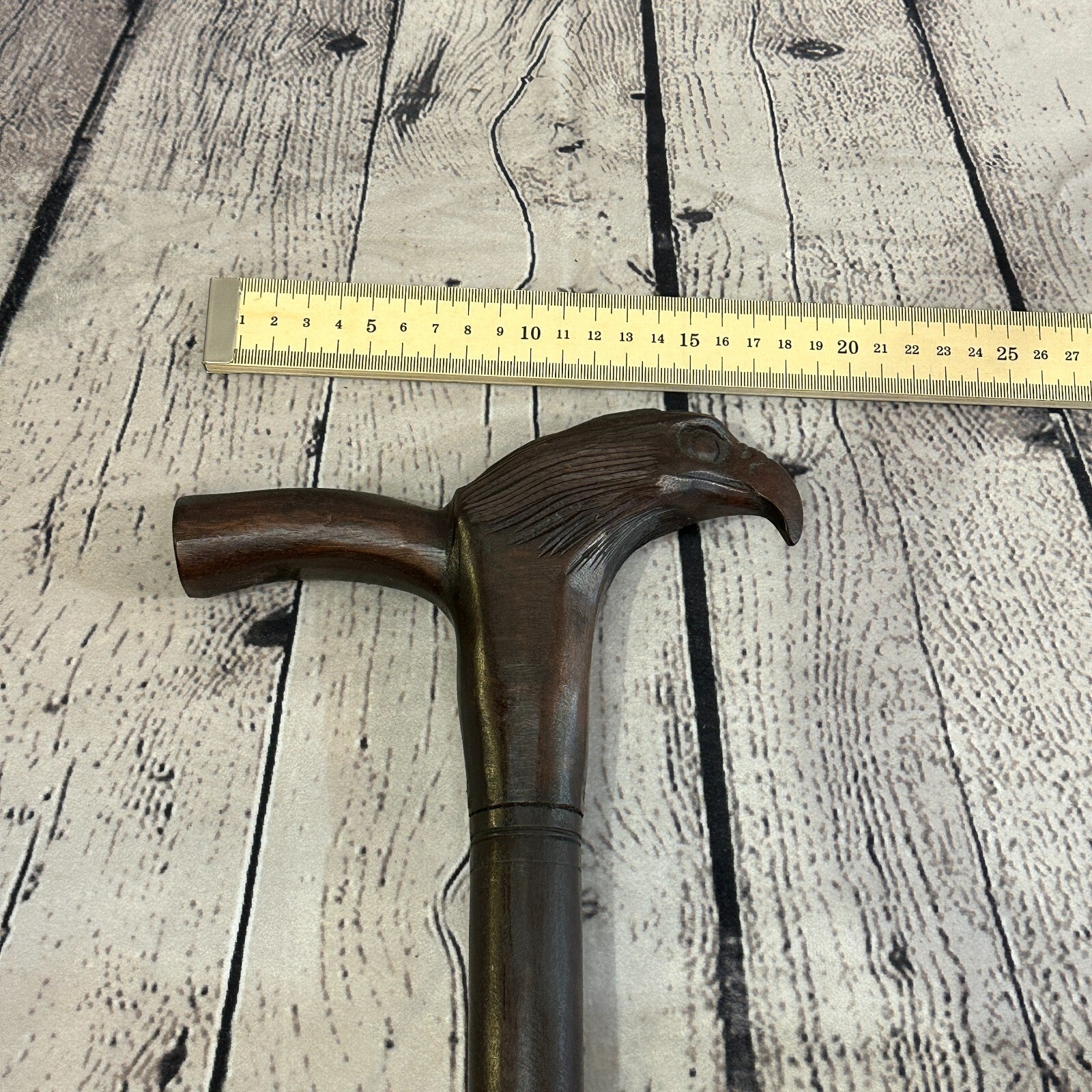 Eagle Head 90cm Tribal African Walking Stick Cane Hand Carved Dark Wood8