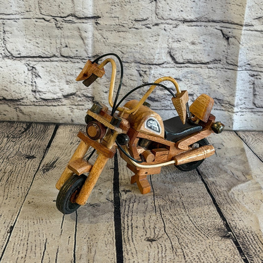 20cm Small Light Wood Motorbike Motorcycle Model Wooden Ornament Decorative Bike0