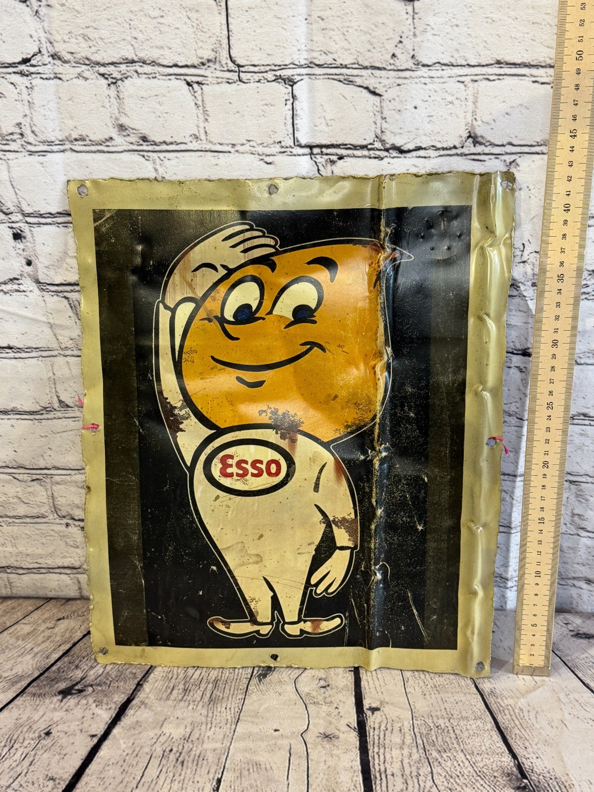 Esso Mascot Advert Poster Advert Wall Plaque 42cm x 36cm Vintage Retro Tin Sign1