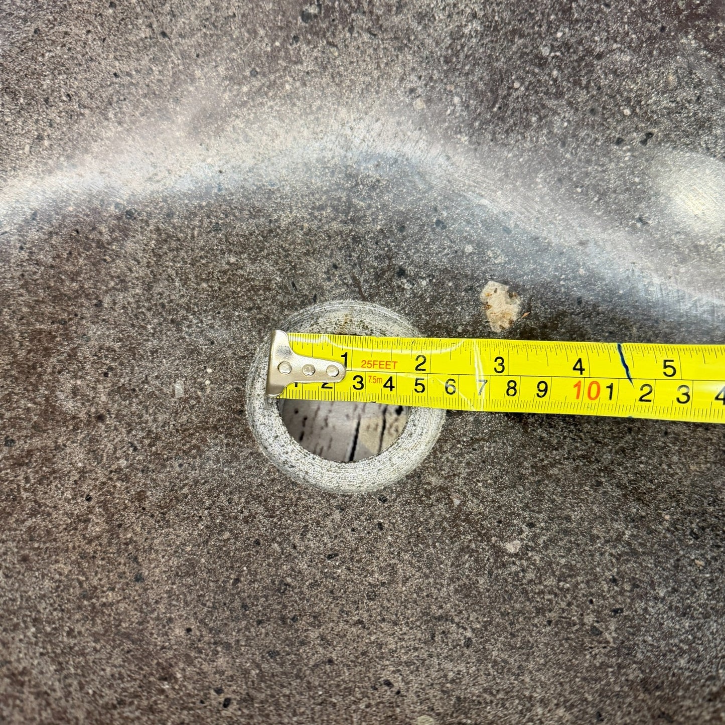 41cm x 34cm Wash Basin Bathroom Counter Top Washing River Stone Bowl Sink No 2010