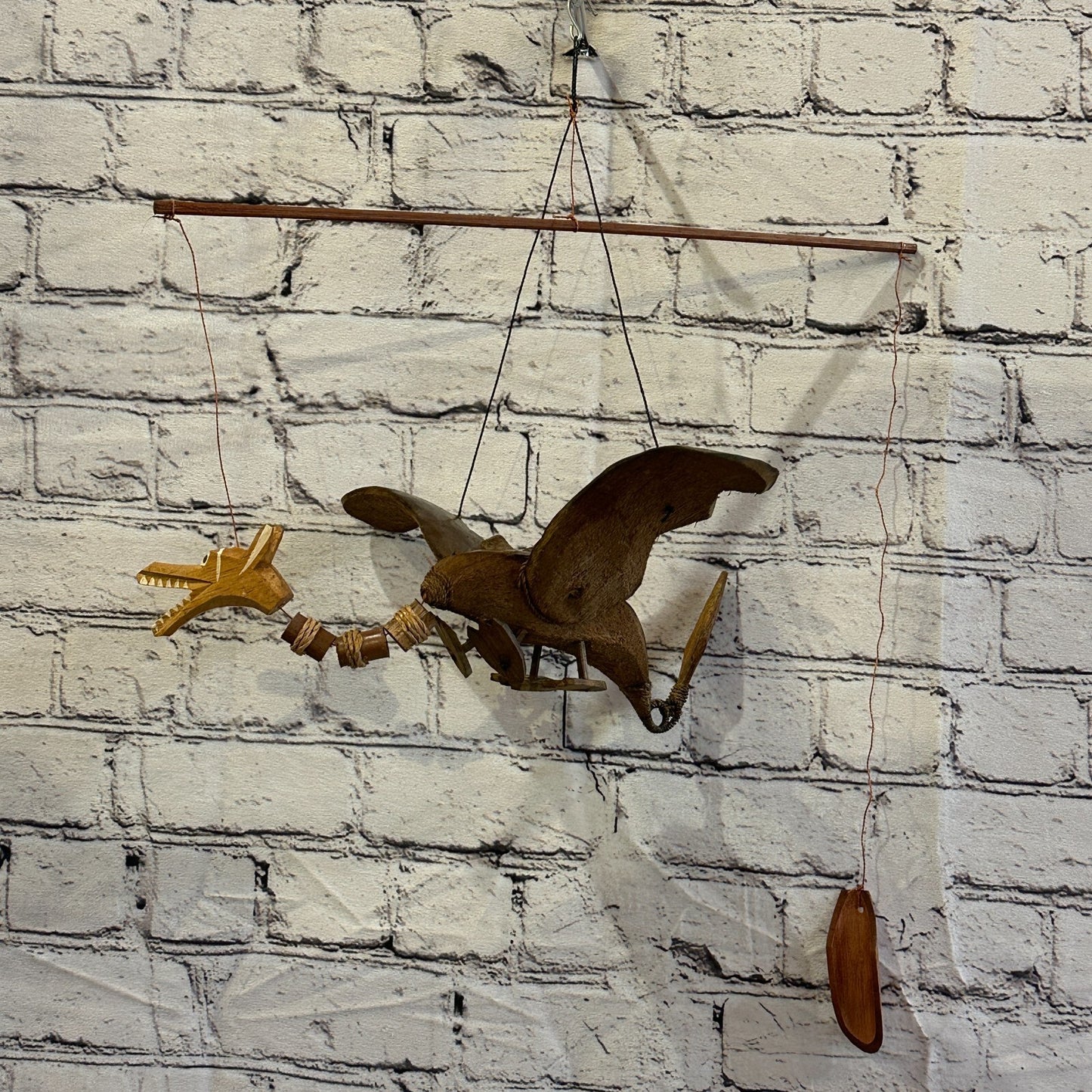 Plain Dragon Bamboo Windchime 40cm Garden Gift Summer Handmade Chimes0