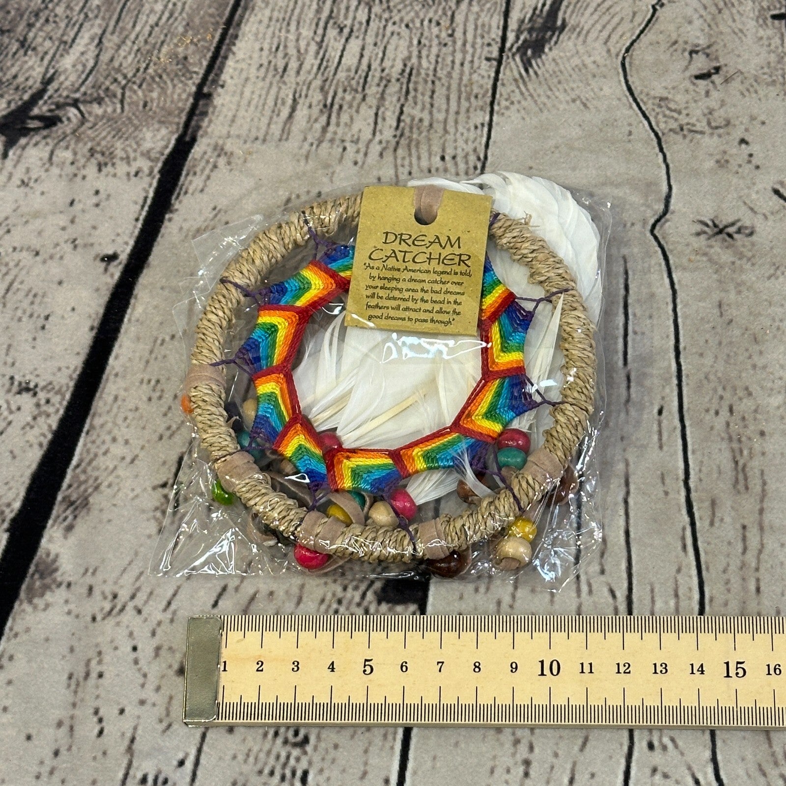 Wove Rainbow Tassel 12cm x 12cm Dream Catcher Dreamcatcher Wall Hanging Ornament5