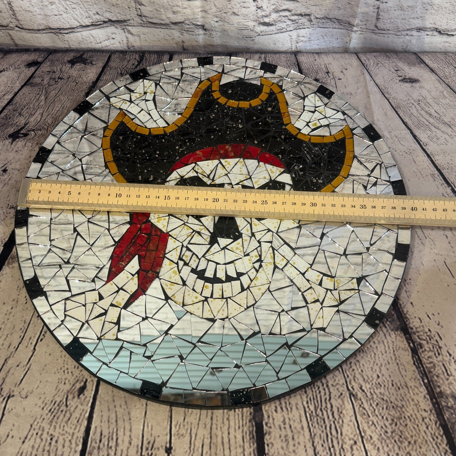 Skull & Cones Pirate Mosaic Tile Wall Mirror 40cm x 40cm 16 Inches Handmade New4