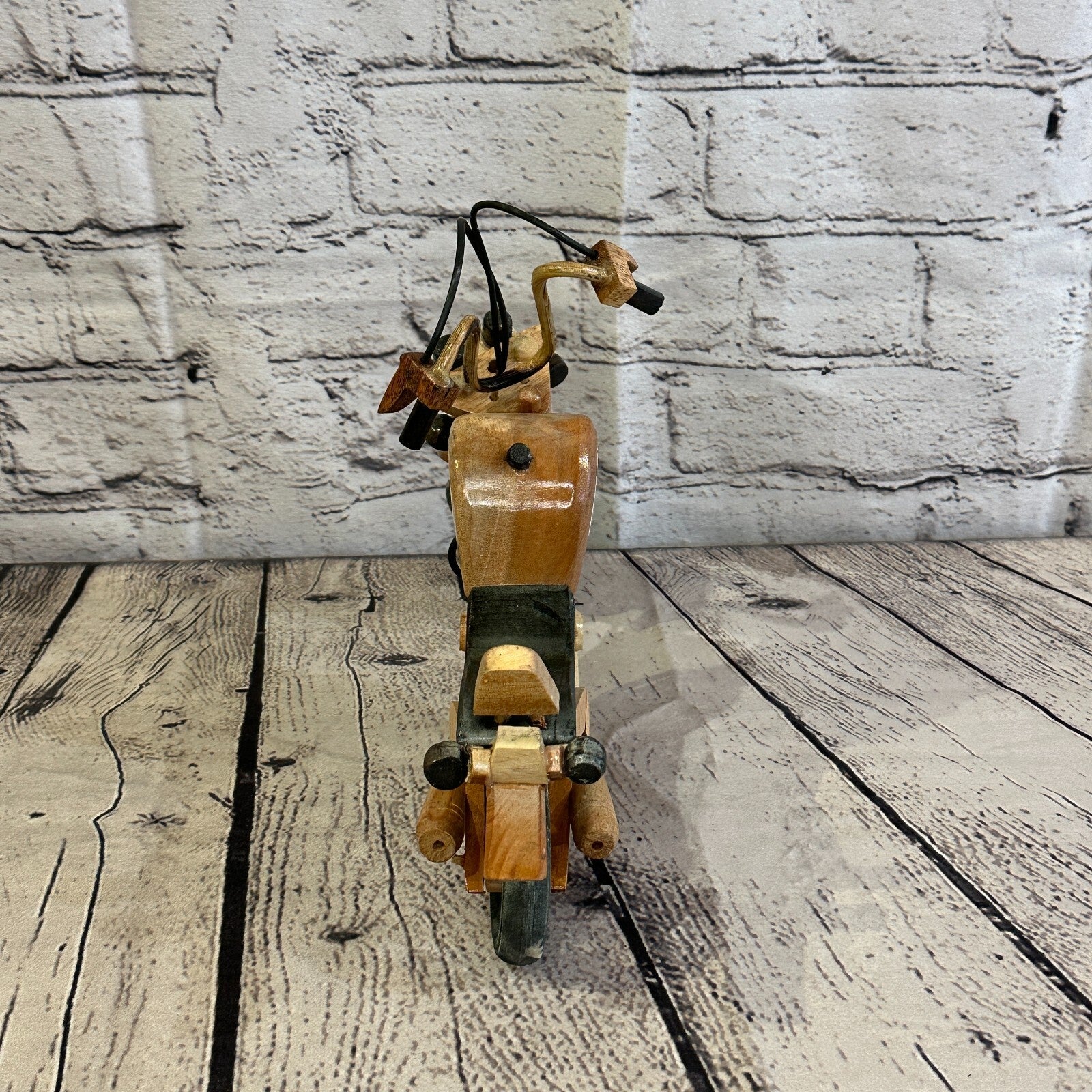 25cm Large Light Wood Motorbike Motorcycle Model Wooden Ornament Decorative Bike6