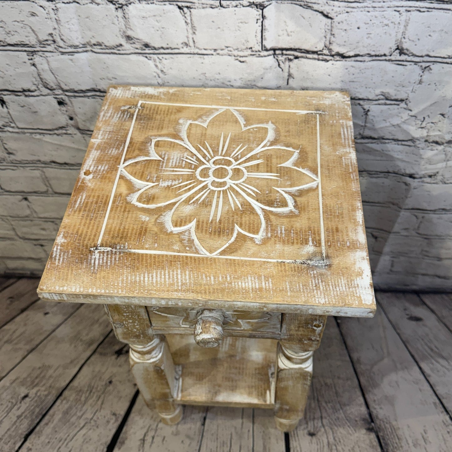 40cm x 27cm White Table  Wooden Side Cabinet Living Hallway Storage Furniture8