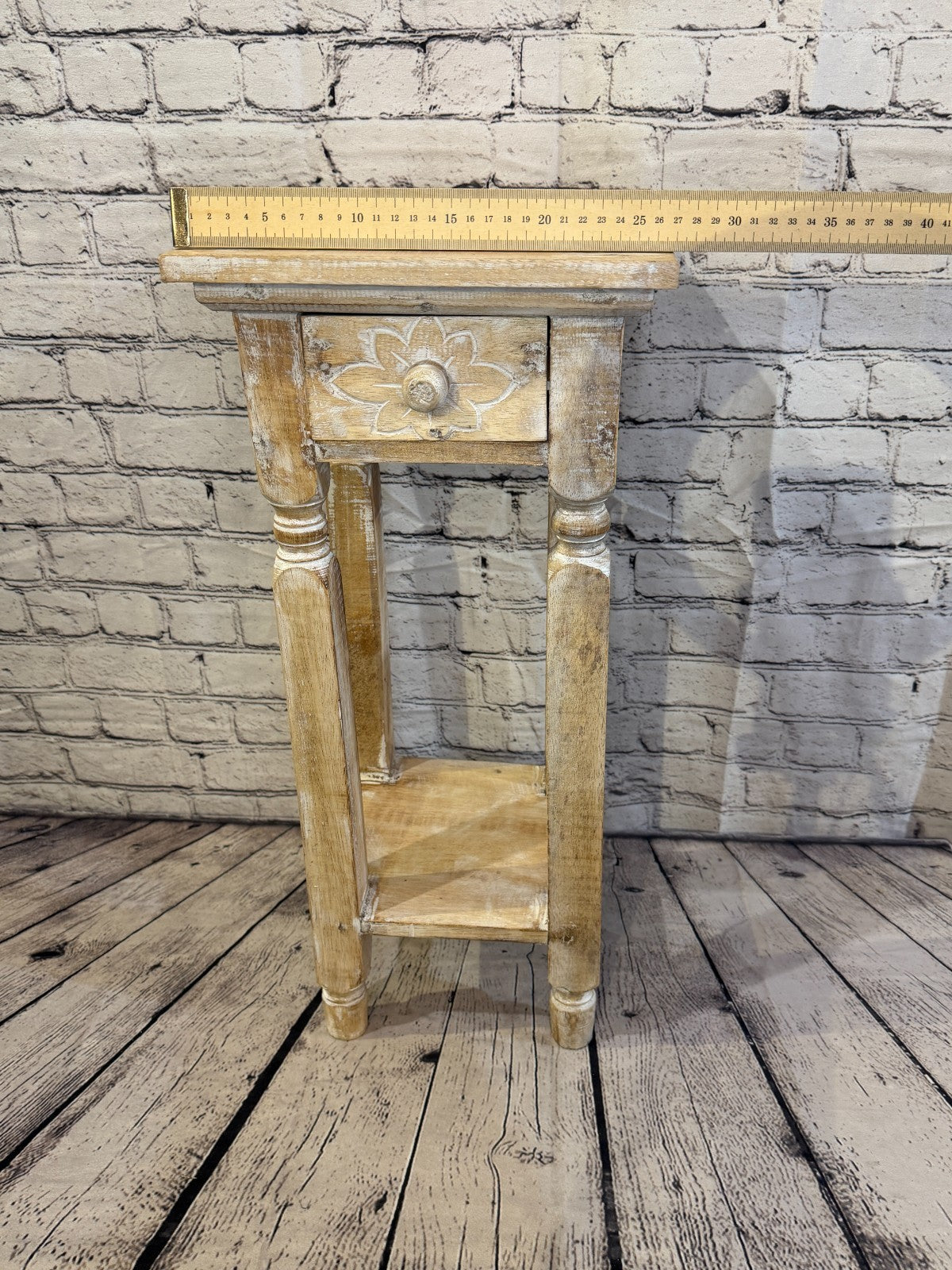 60cm x 27cm White Table  Wooden Side Cabinet Living Hallway Storage Furniture6