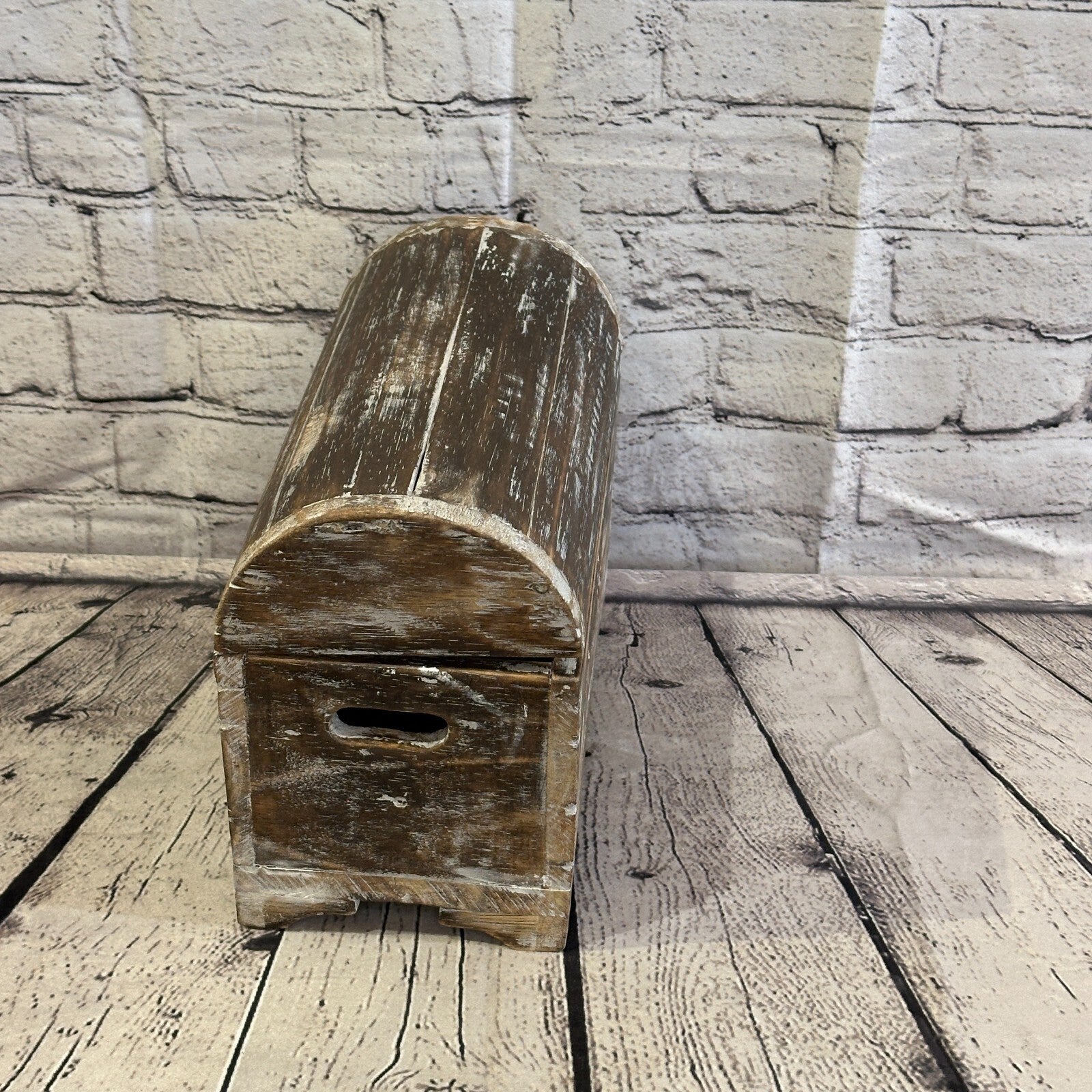 30cm x 20cm x 14cm Brown Home Wood Box Wooden Chest Storage Craft Handles Lid3