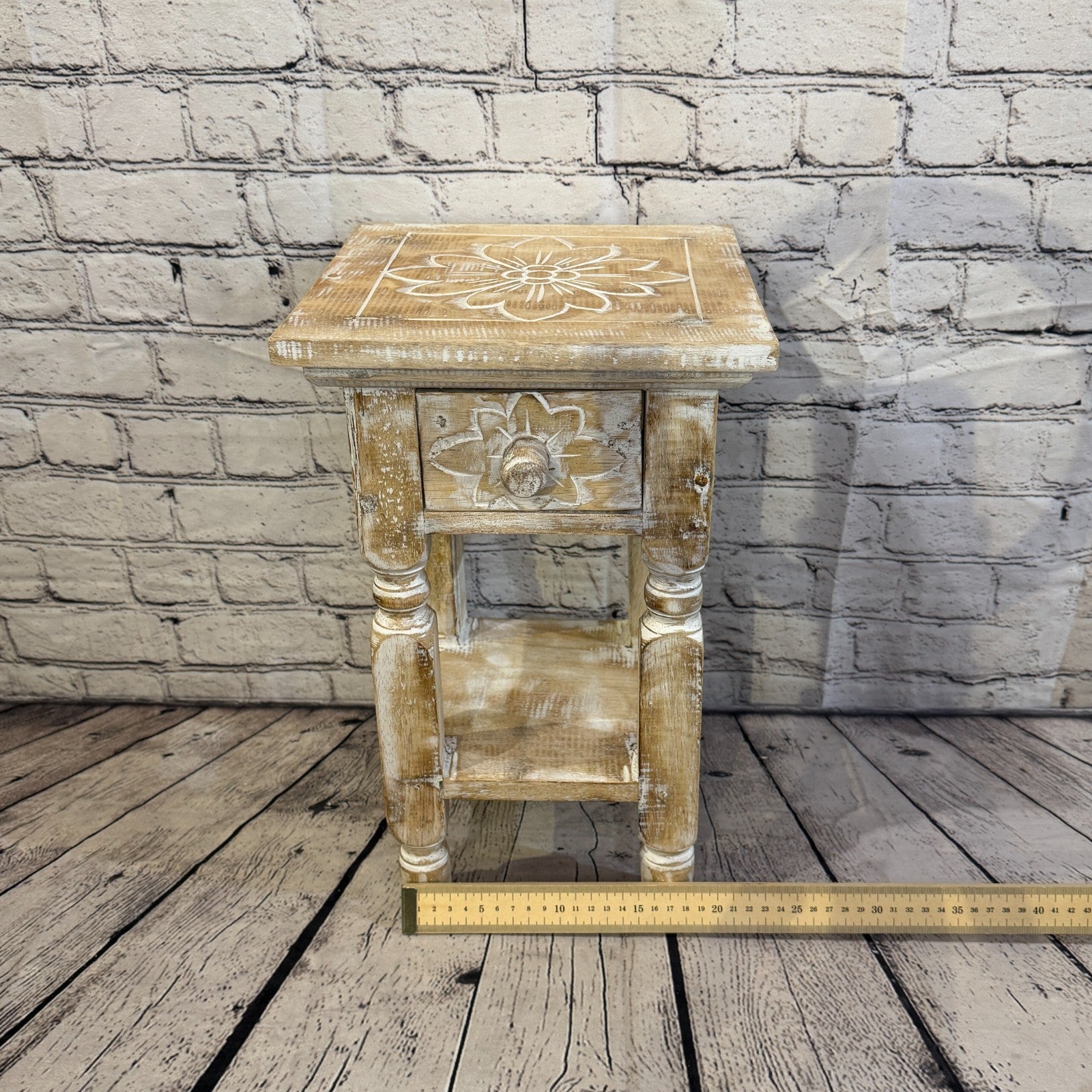 40cm x 27cm White Table  Wooden Side Cabinet Living Hallway Storage Furniture7