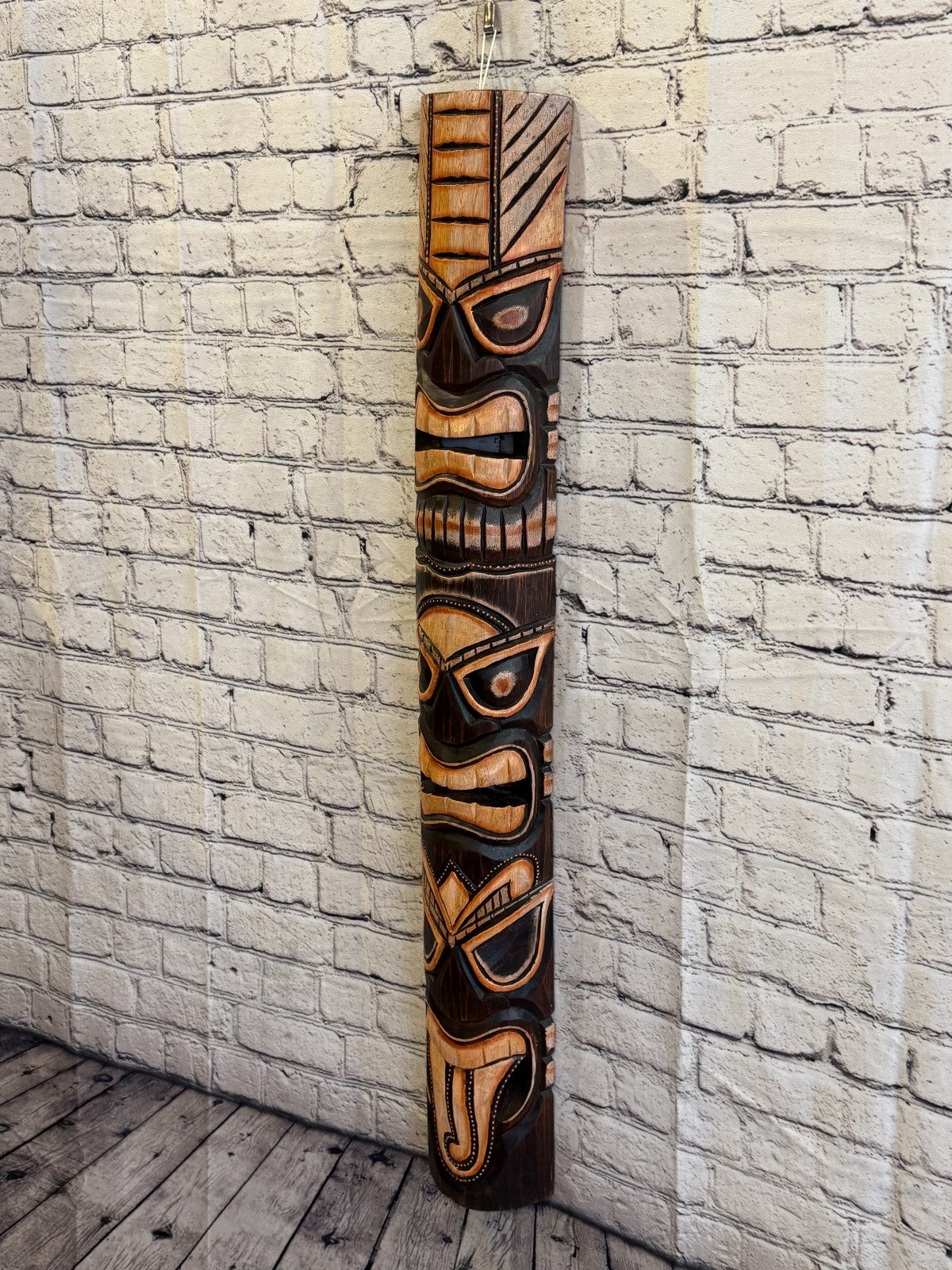 100cm Tiki Bar Mask Sign Decoration Wall Hanging Mask Wood Carving Design 11