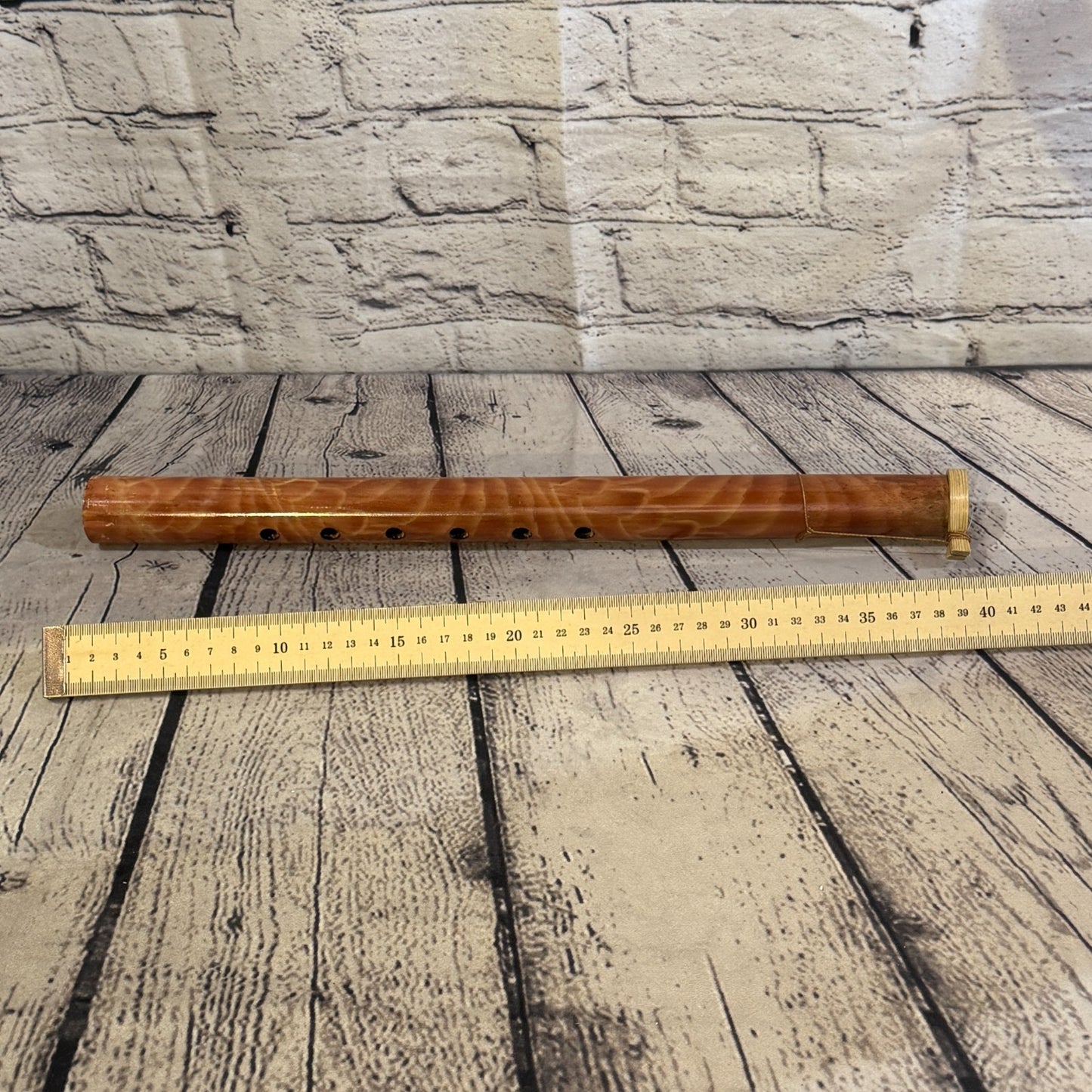 Bamboo Flute plain wooden handmade fair trade 30cm music play6