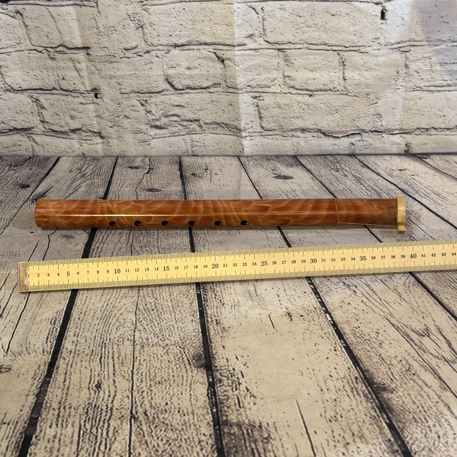 Bamboo Flute plain wooden handmade fair trade 30cm music play6