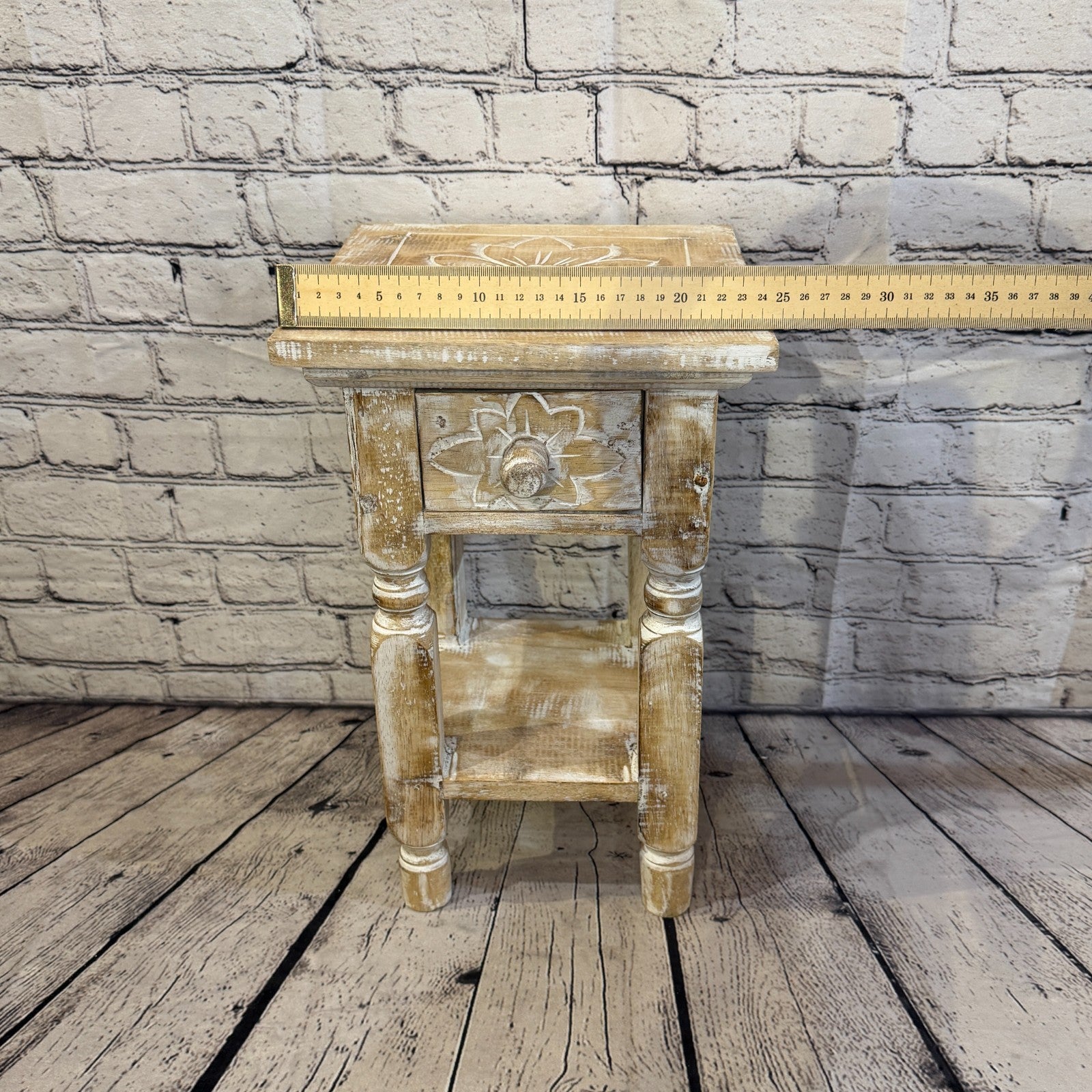 40cm x 27cm White Table  Wooden Side Cabinet Living Hallway Storage Furniture6