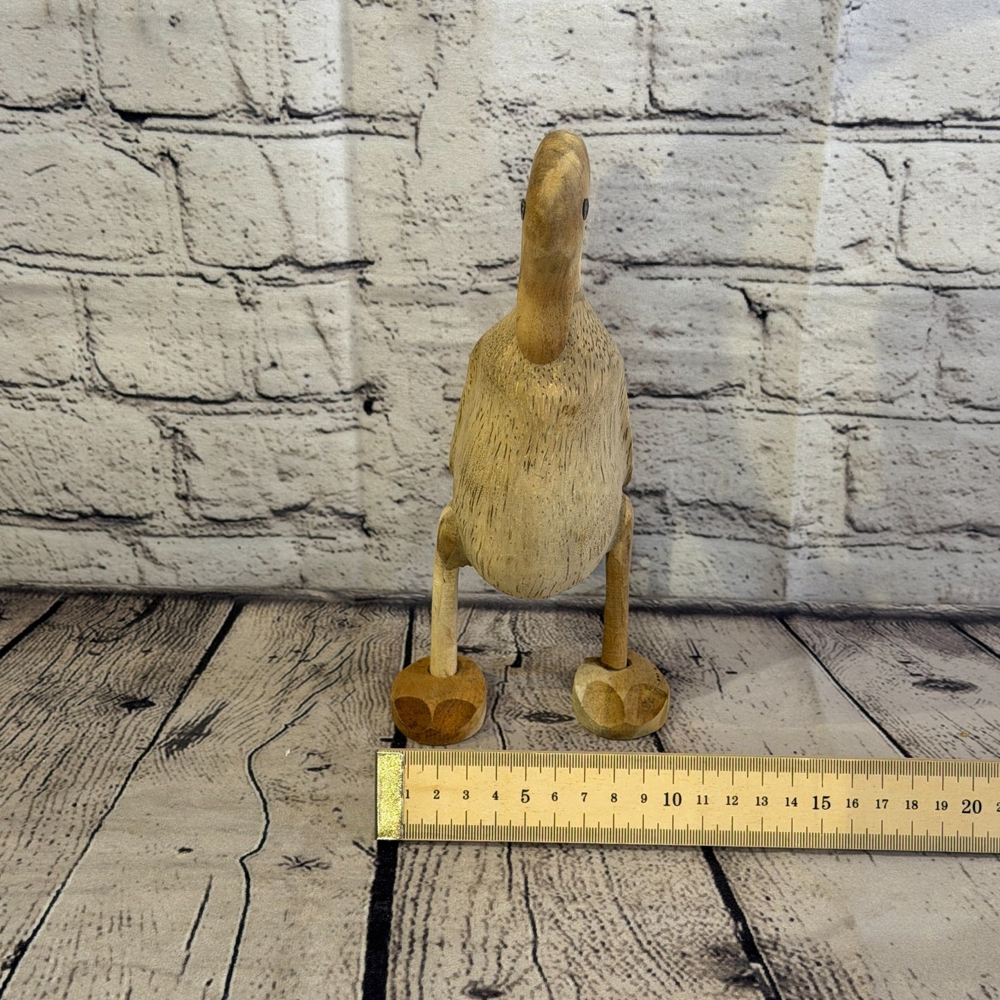 Swan Neck 25cm Tall Wooden Smooth Duckling Baby Duck Bamboo Root Fairtrade8