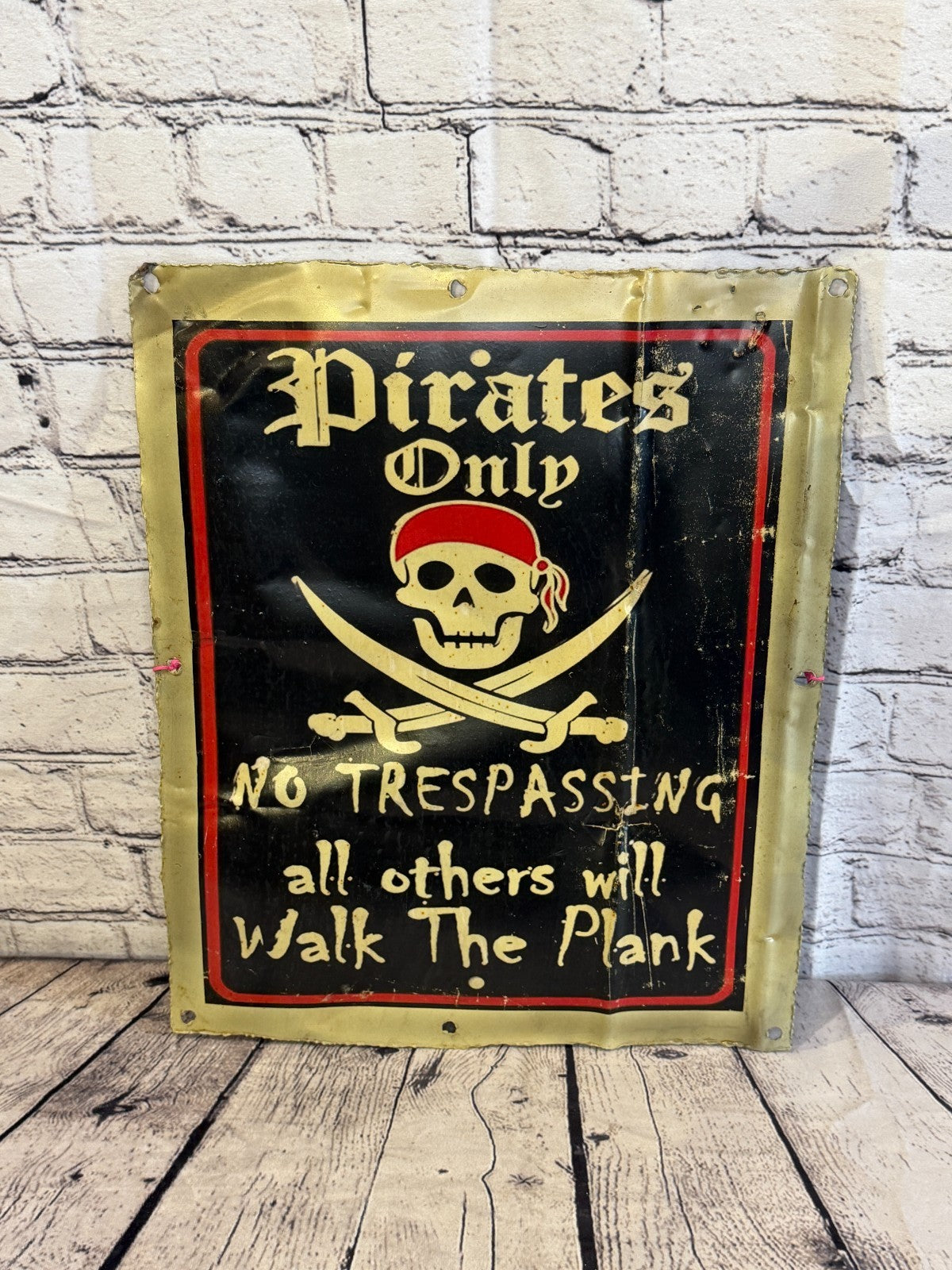 Pirates Only Poster Advert Wall Plaque 42cm x 36cm Vintage Retro Tin Sign3
