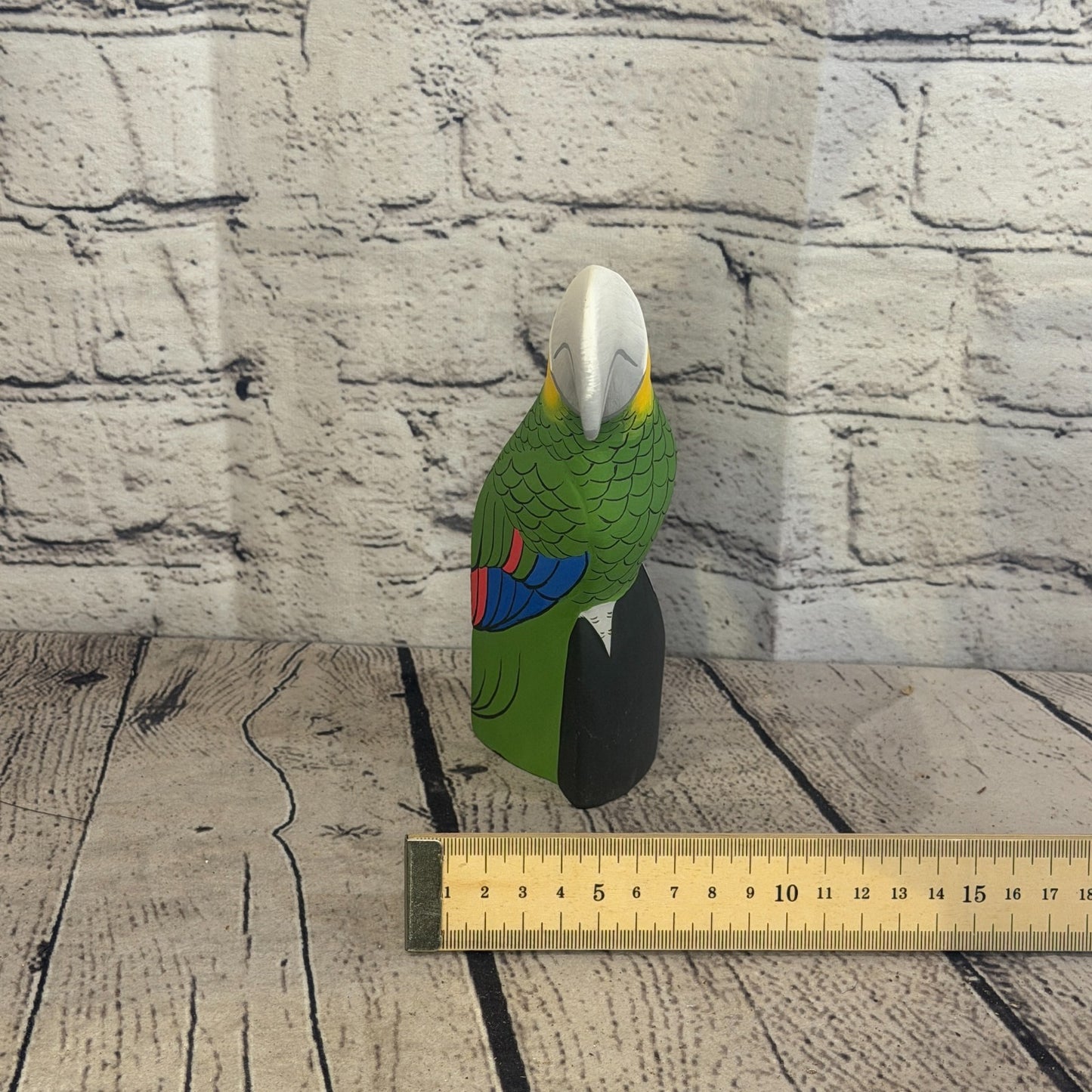 15cm Bright Green Toucan Bird Ornament Statue Fair Trade Hand Made Carved Wood8