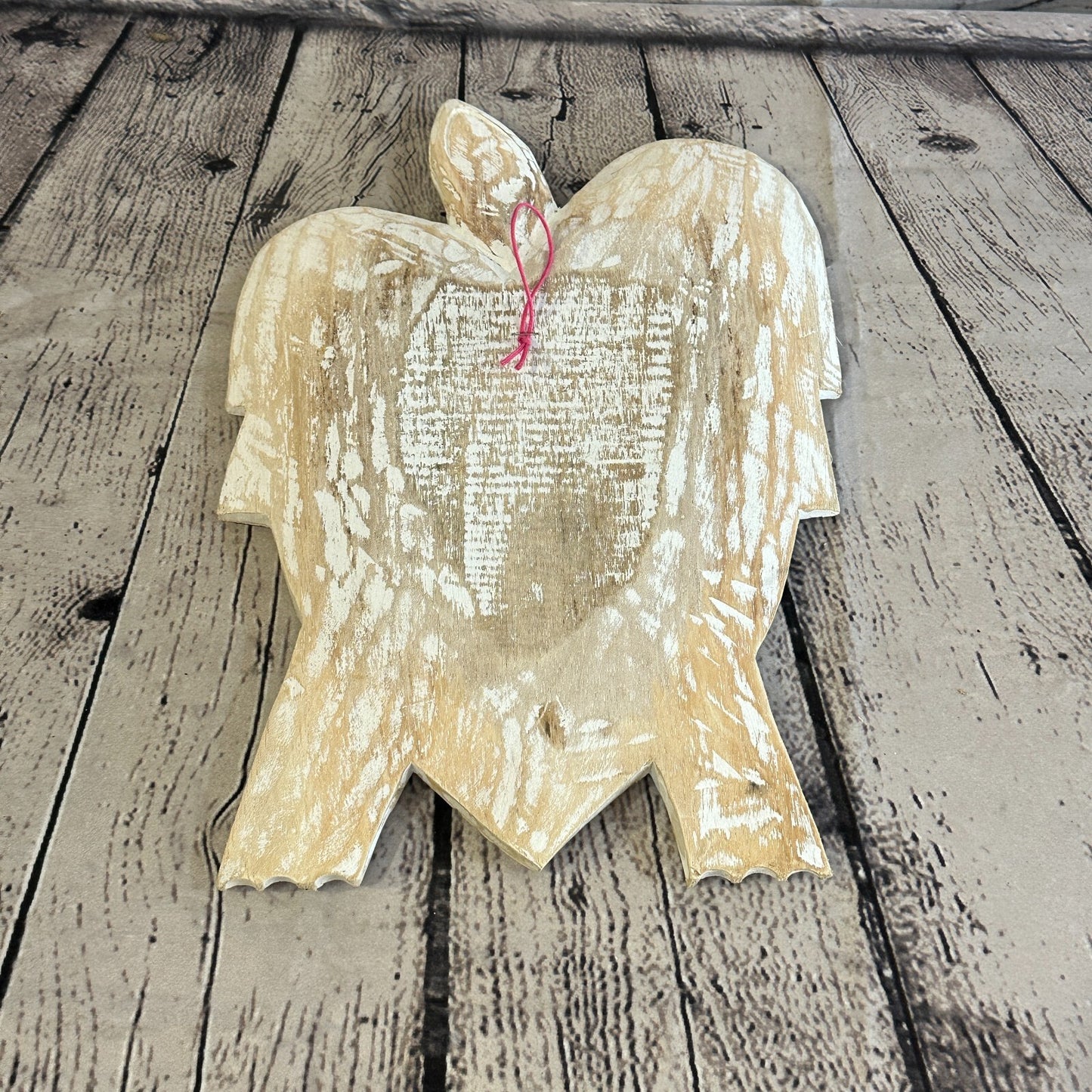 30cm Cream Sea Turtle Bowl Trinket Dish Decoration Designer Mask Wooden Handmade6