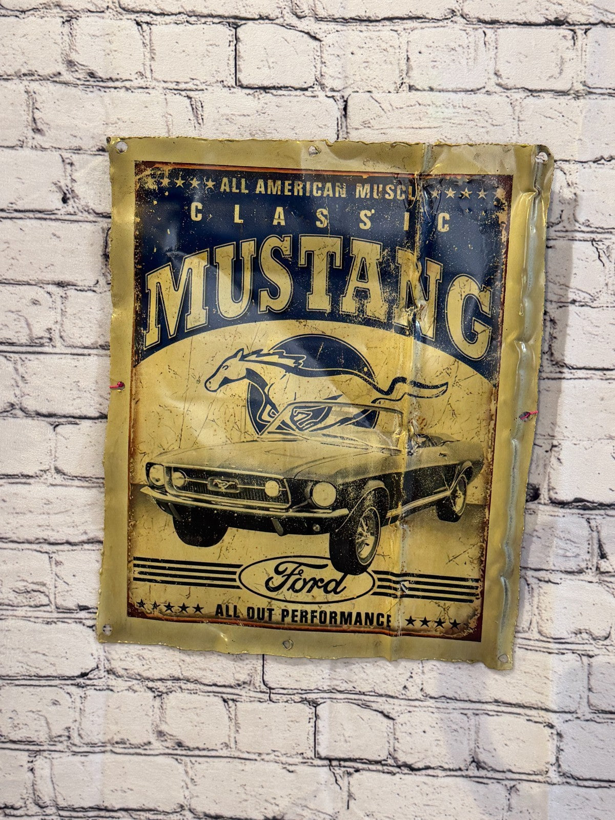 Mustang Classic Poster Advert Wall Plaque 42cm x 36cm Vintage Retro Tin Sign2