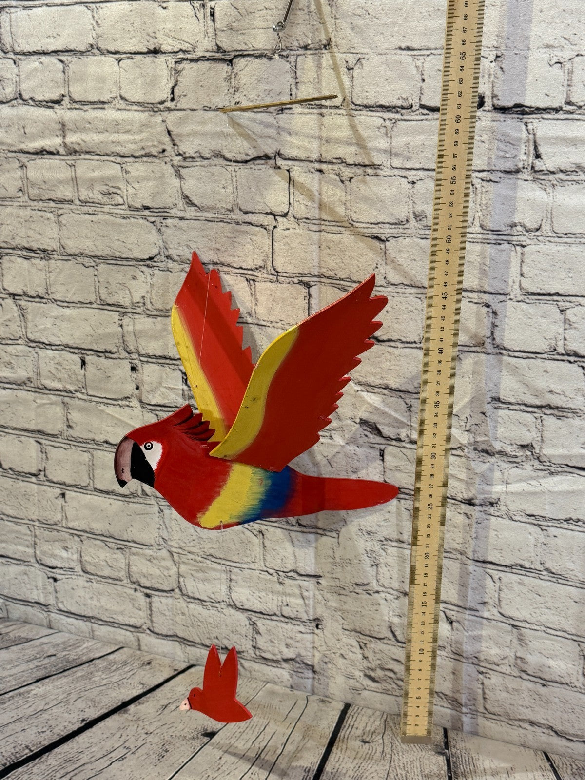 30cm x 55cm Parrot Flying Wooden Mobile Children's Bedroom Room Decor3
