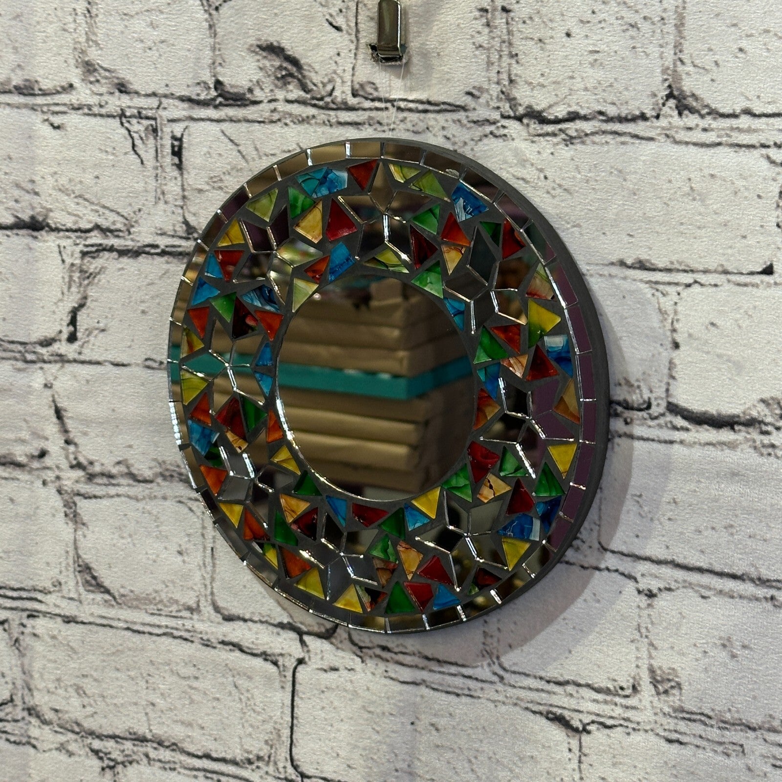 Rainbow Star Mosaic Tile Wall Mirror 20cm x 20cm 8 Inches Handmade New2