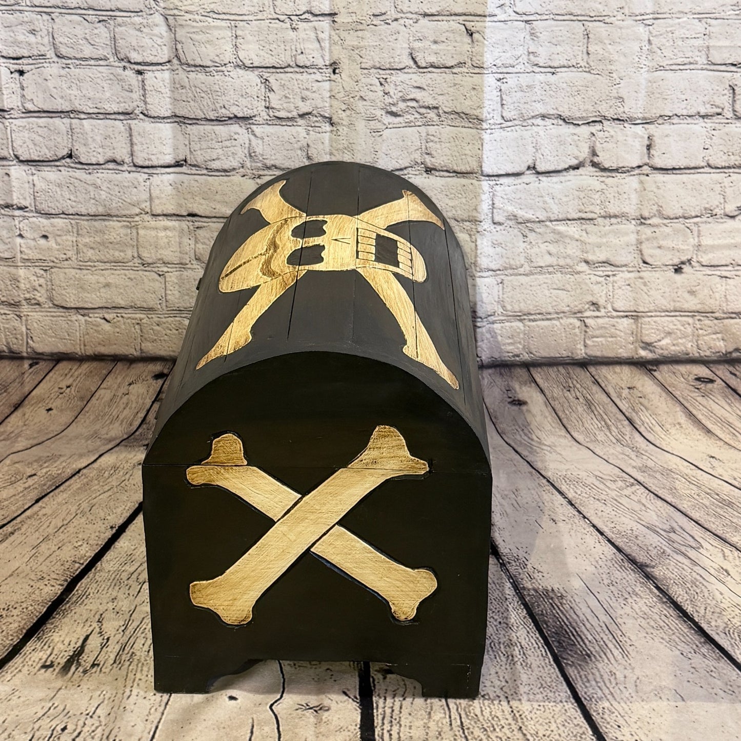 50cm x 35cm x 30cm Wood Gothic Pirate Chest Skull Coffin Jewellery Trinket Box3