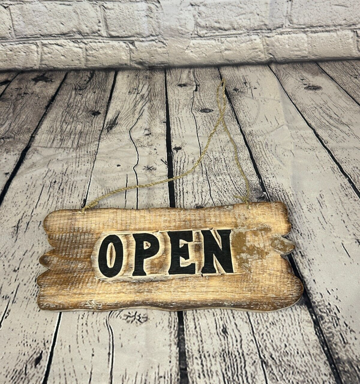 Open Closed Shop Word Sign Plaque Outdoor Garden Shed Den Bar Shop 30cm x 12cm3