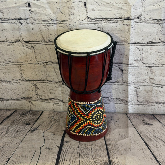 25cm Painted Djembe Drums Musical Instrument Hand Made Fair Trade Dot Painted0