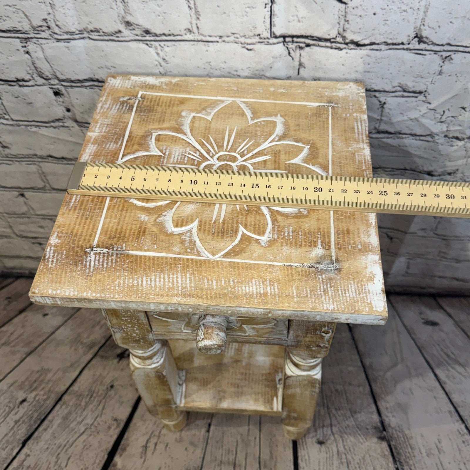 40cm x 27cm White Table  Wooden Side Cabinet Living Hallway Storage Furniture9