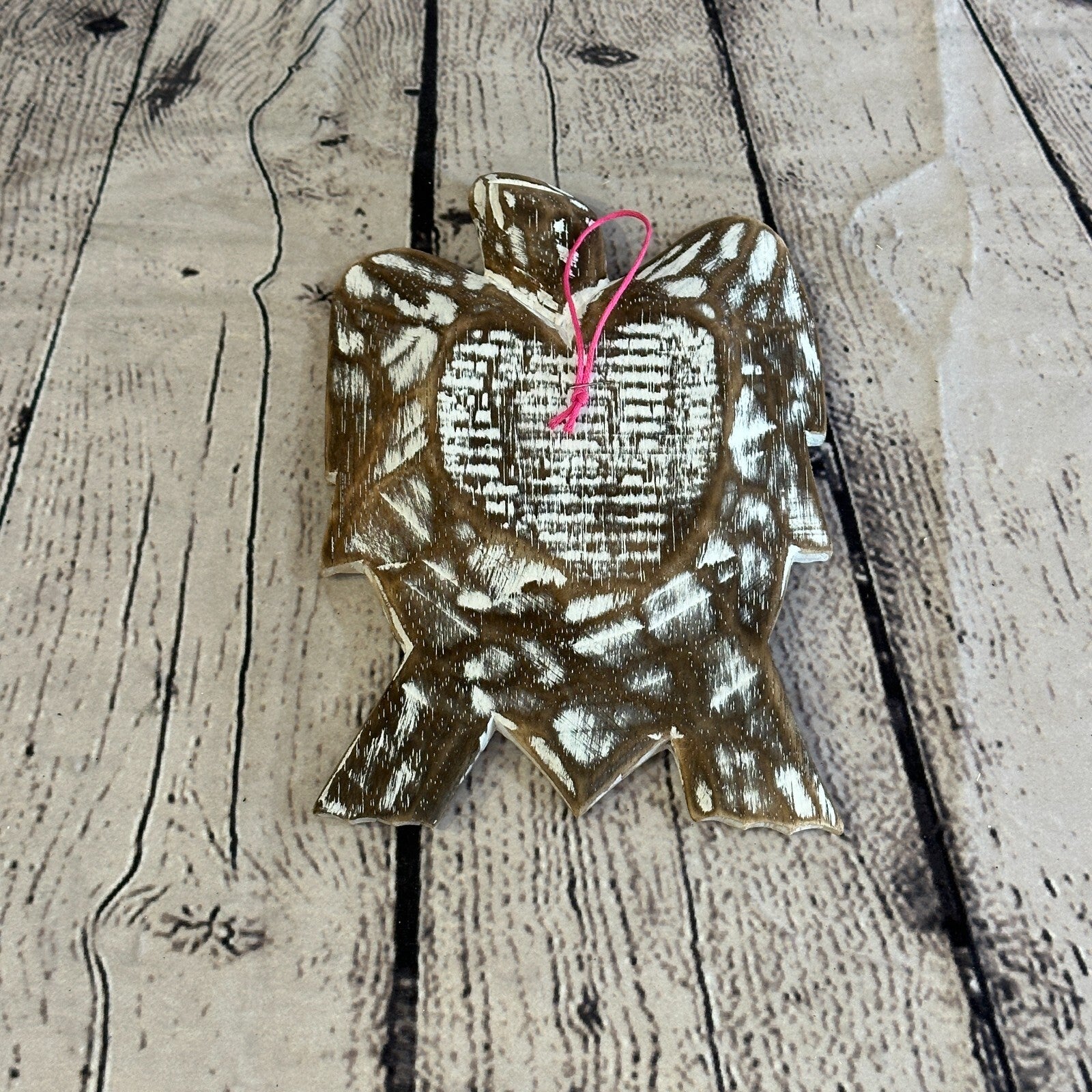 20cm Brown Sea Turtle Bowl Trinket Dish Decoration Designer Mask Wooden Handmade6