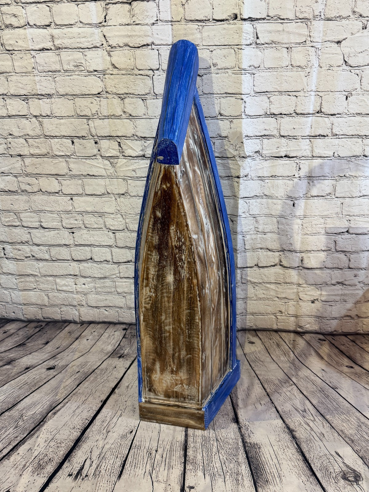 60cm x 30cm x 22cm Blue Boat Shelf Wooden Cabinet Living Hall Storage Furniture4