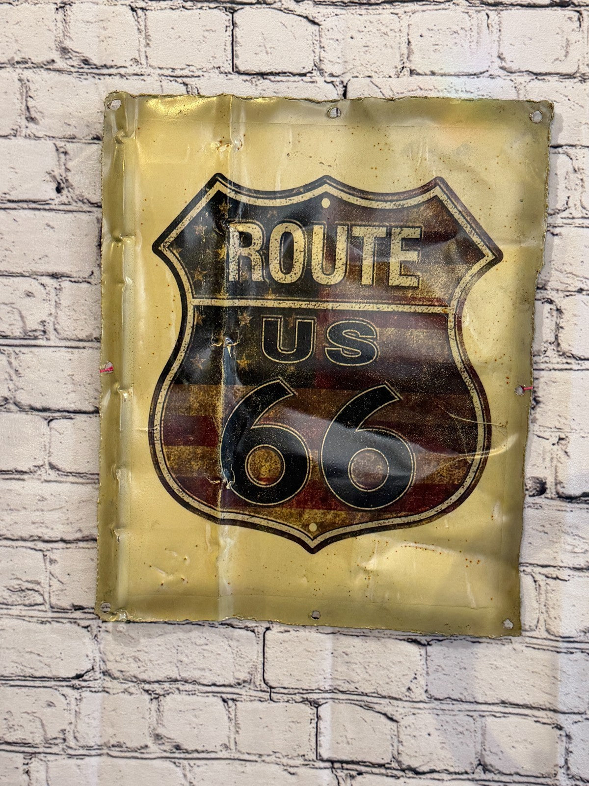 USA Route 66 Poster Advert Wall Plaque 42cm x 36cm Vintage Retro Tin Sign2