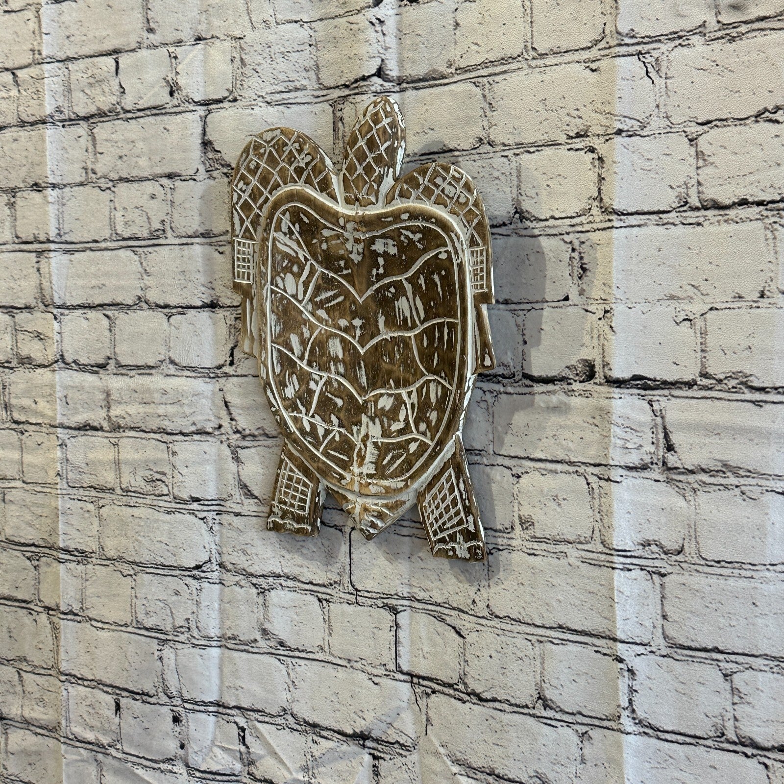 30cm Brown Sea Turtle Bowl Trinket Dish Decoration Designer Mask Wooden Handmade2