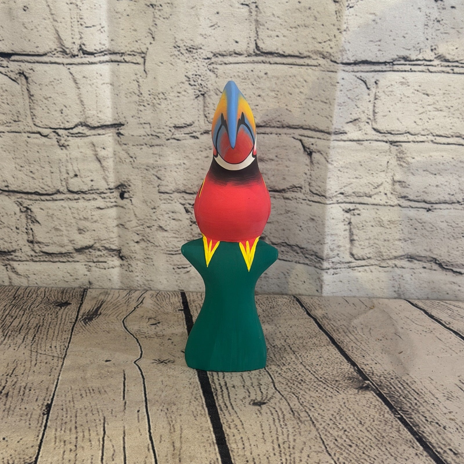 20cm Dark Red Toucan Bird Ornament Statue Fair Trade Hand Made Carved Wood1