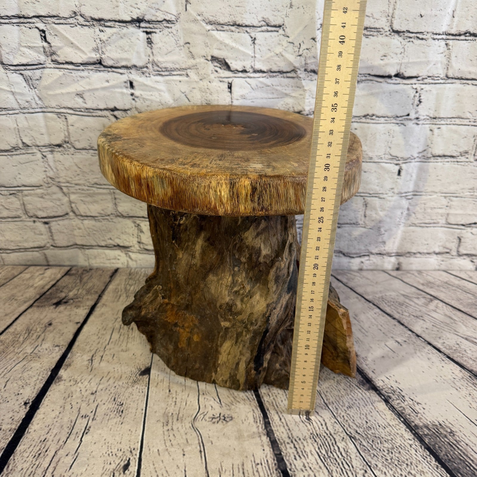 30cm x 25cm Wooden Coffee Root Sculpture Garden Teak Root Ornament Carved No 144