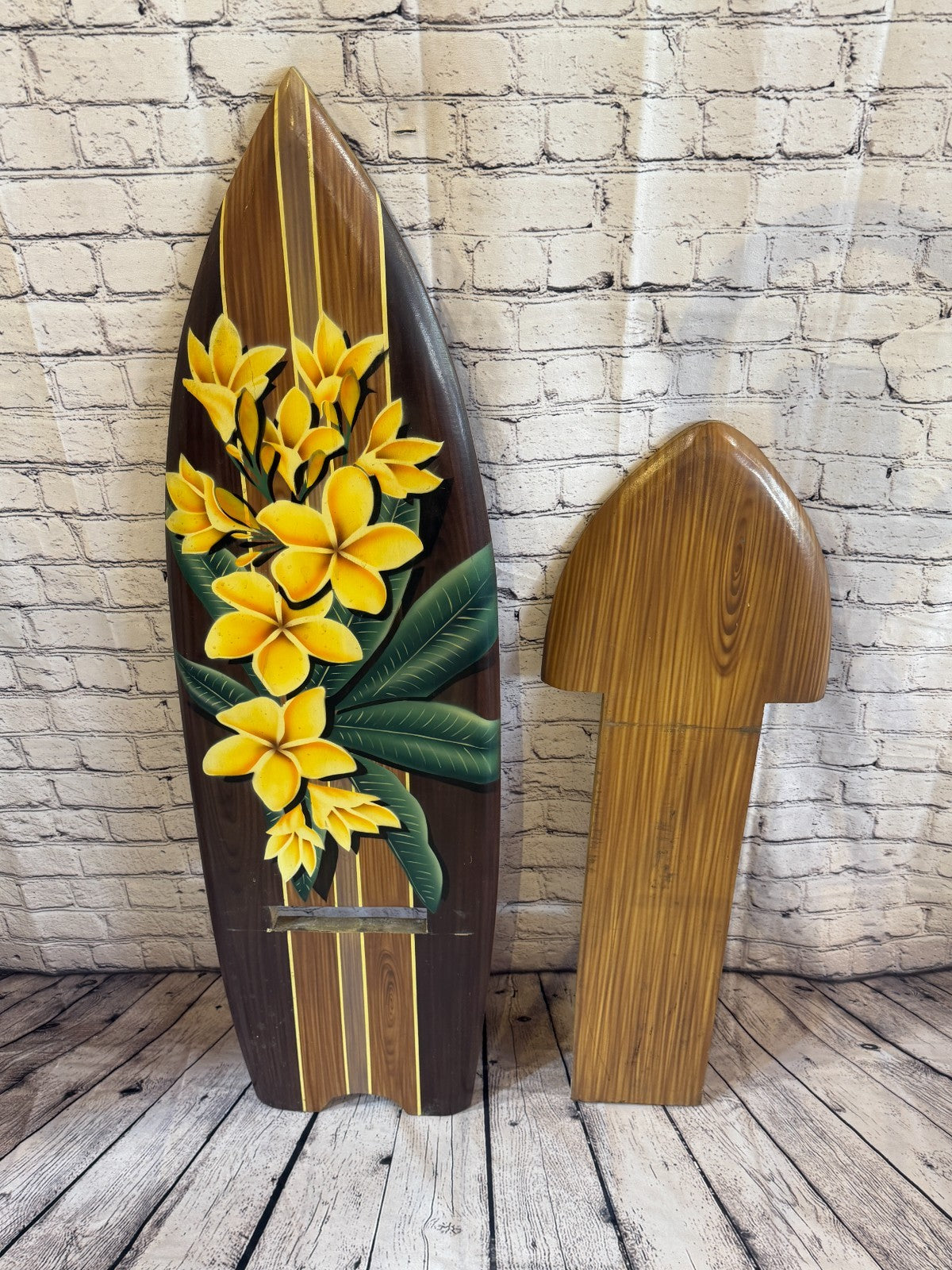 120cm Painted Surf Board Shape African Birthing Chair Hand Carved Wooden Tribal6