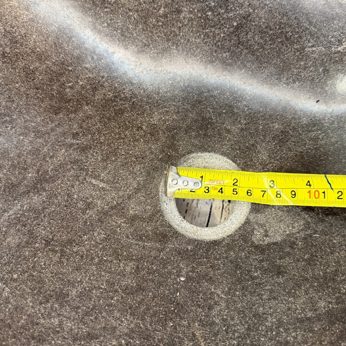 40cm x 34cm Wash Basin Bathroom Counter Top Washing River Stone Bowl Sink No 3210