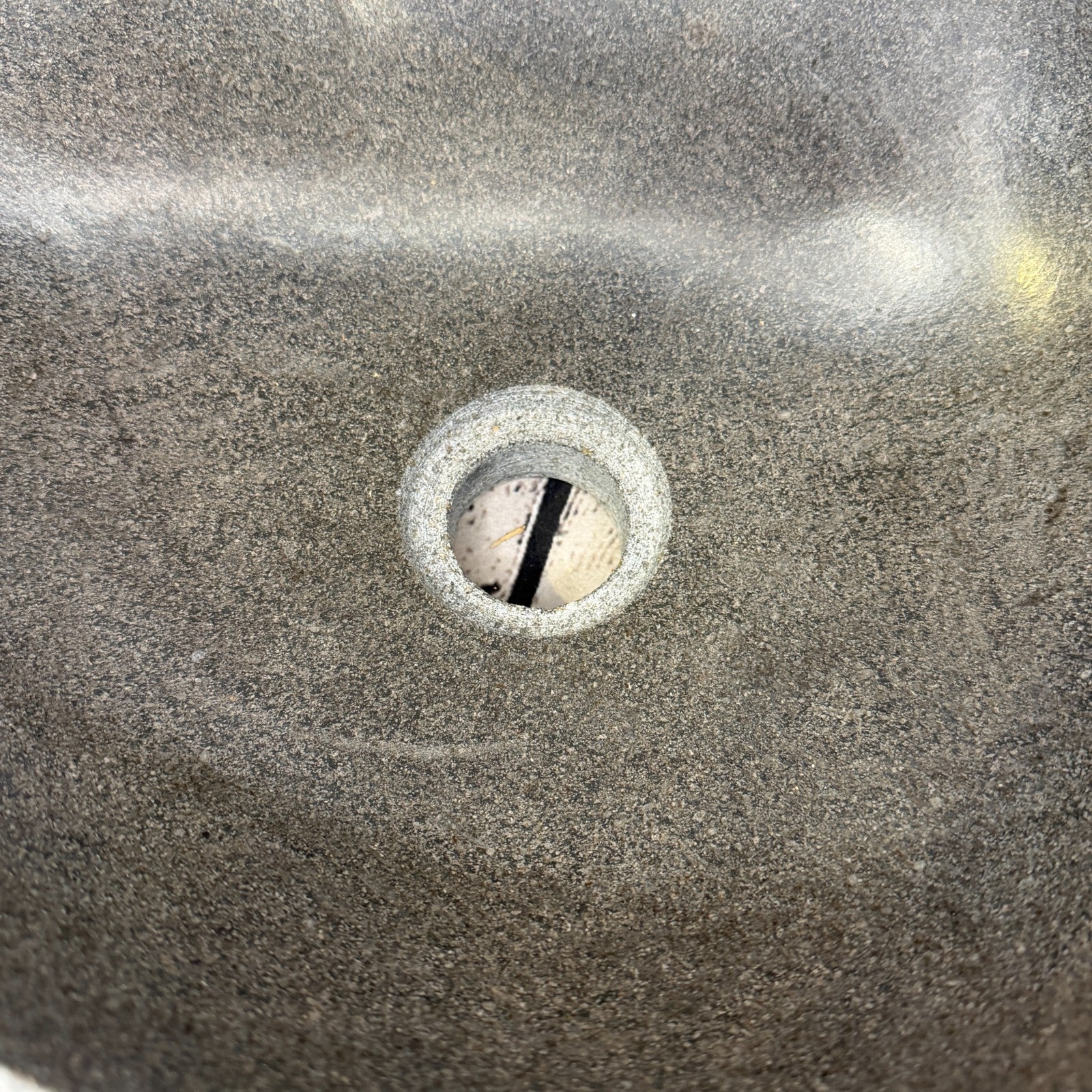 37cm x 30cm Wash Basin Bathroom Counter Top Washing River Stone Bowl Sink No 179
